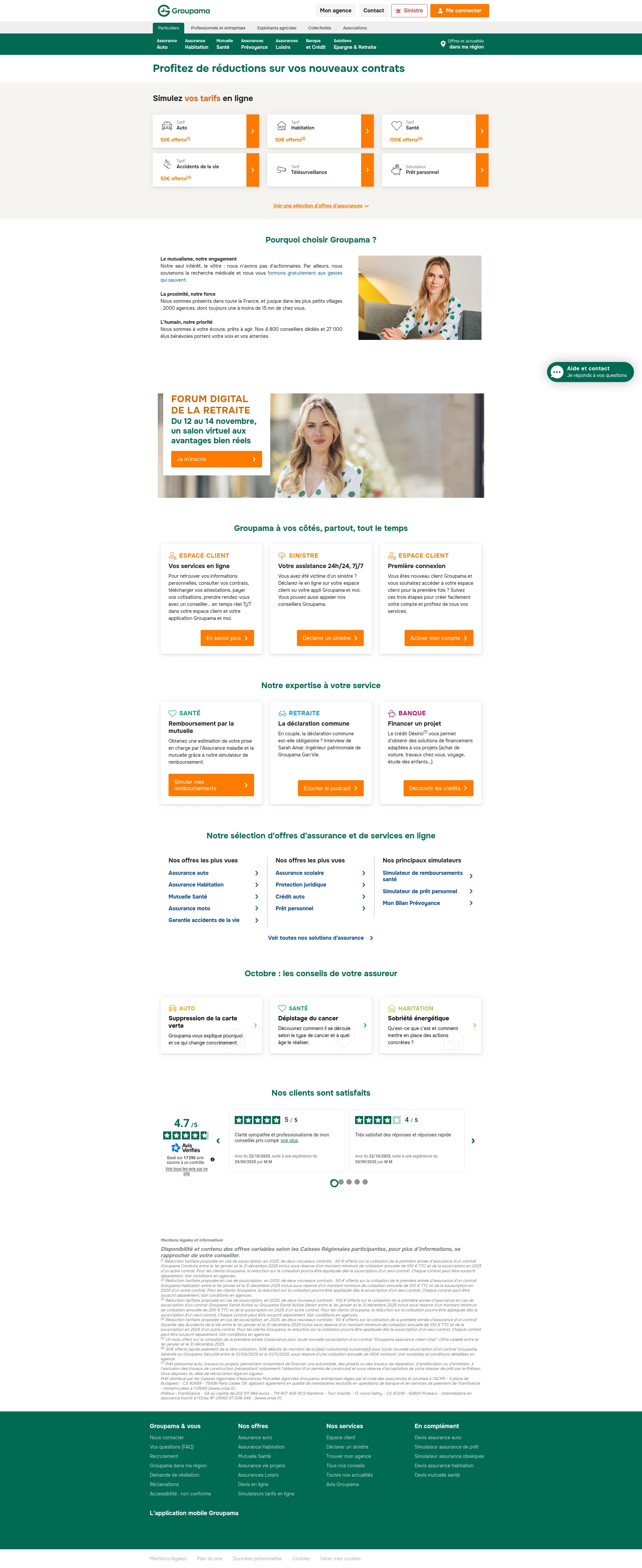 Screenshot of groupama.fr