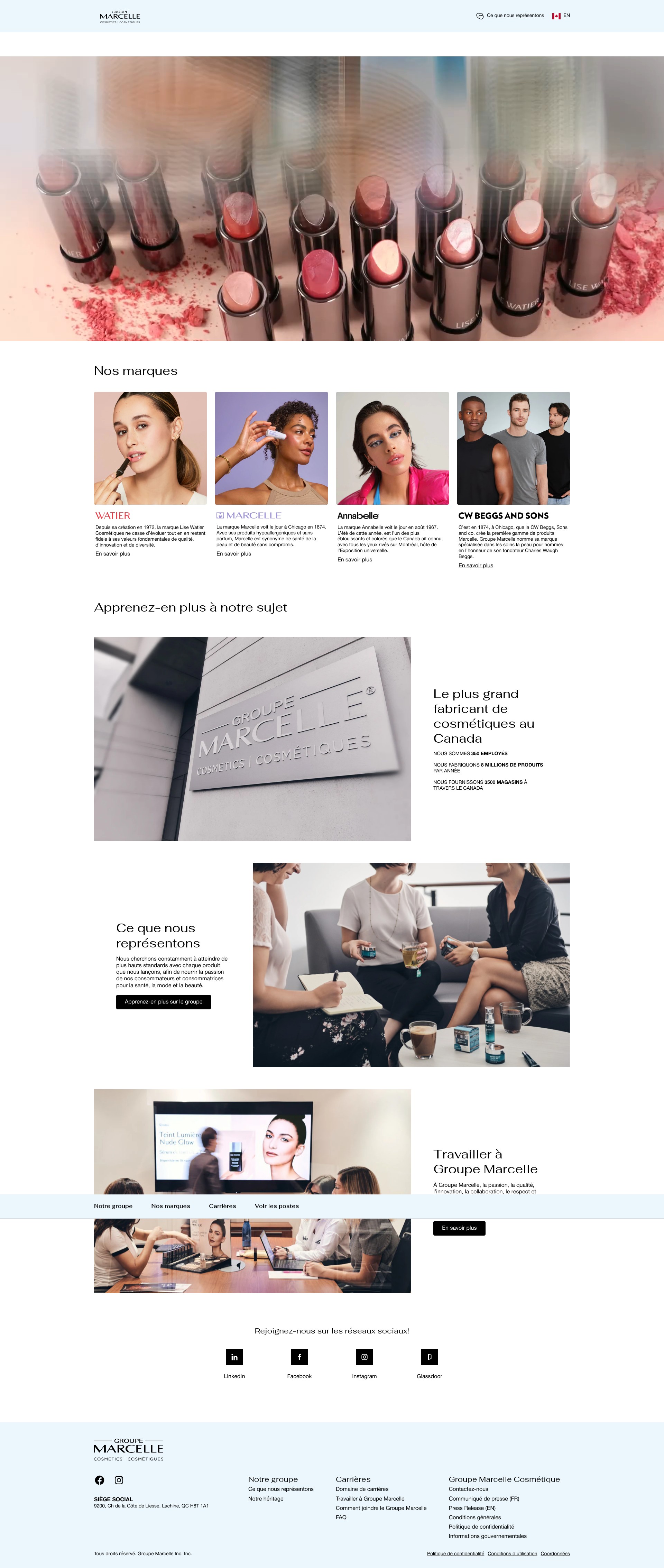 Screenshot of groupemarcelle.com