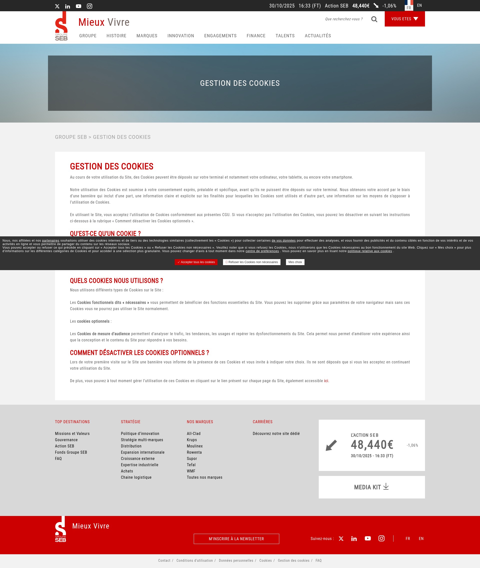 Screenshot of groupeseb.com