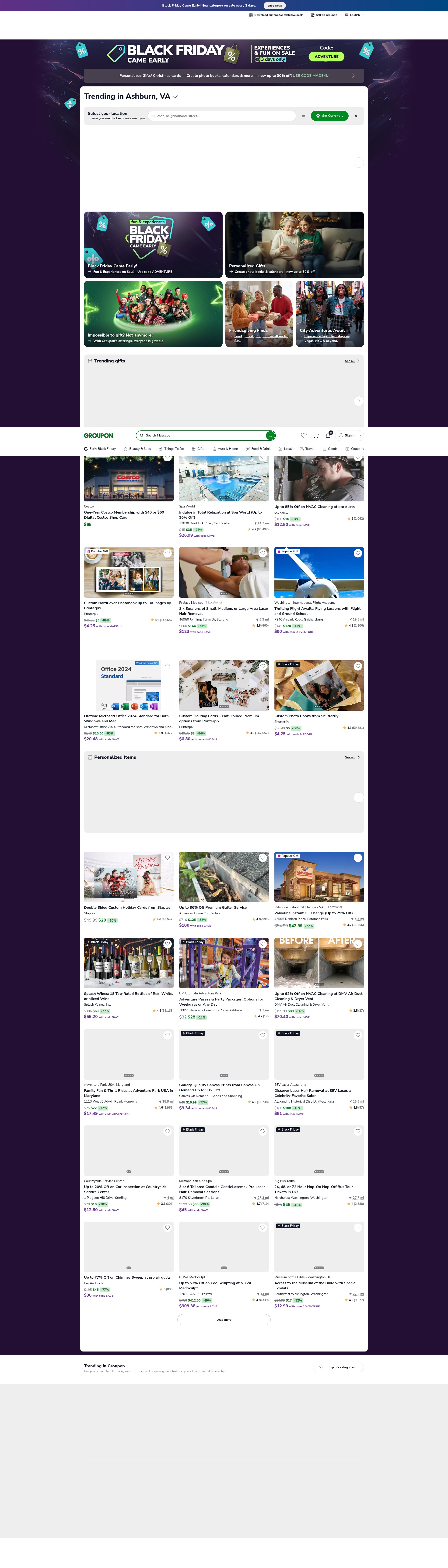 Screenshot of groupon.com