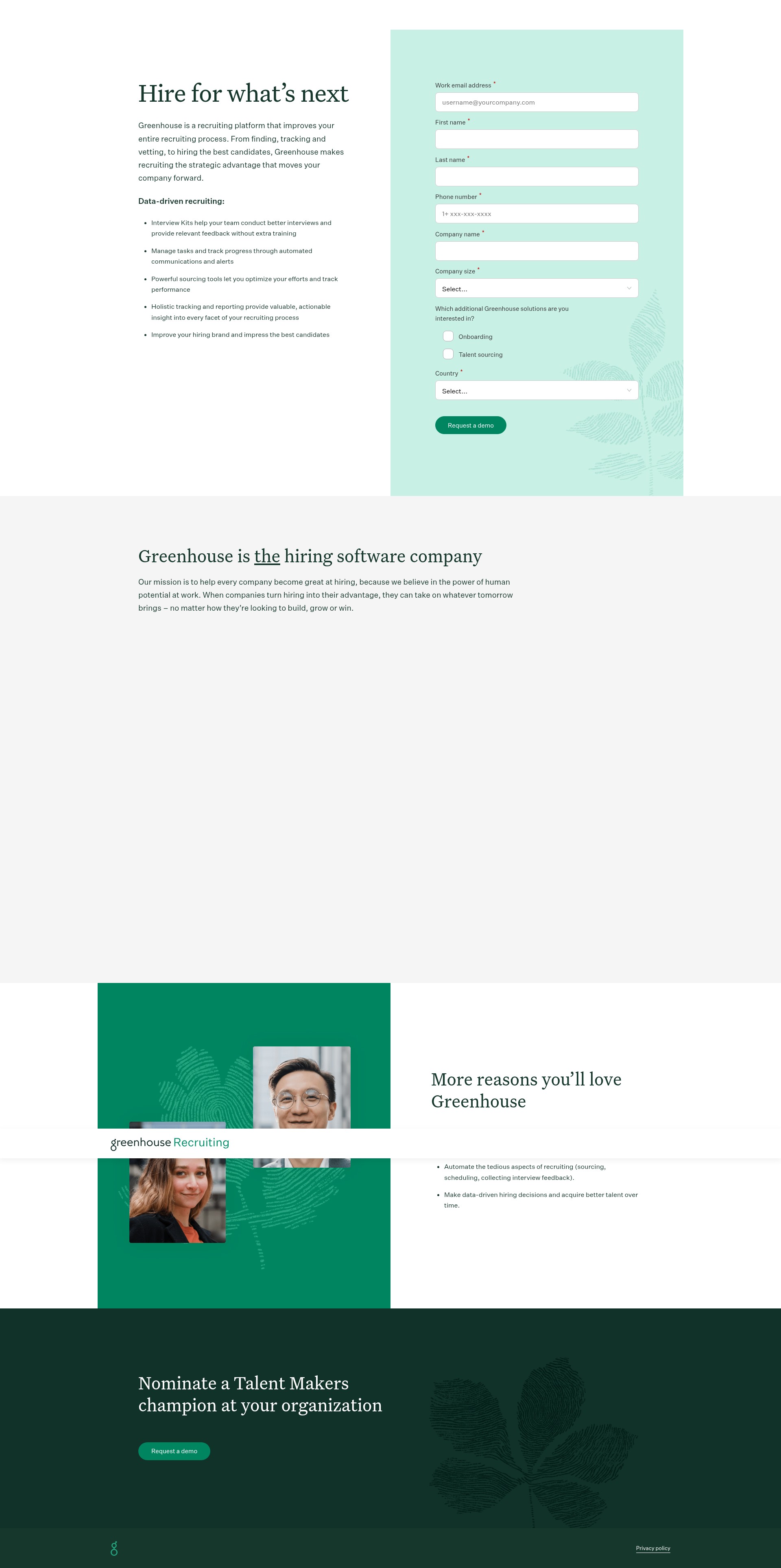 Screenshot of grow.greenhouse.com