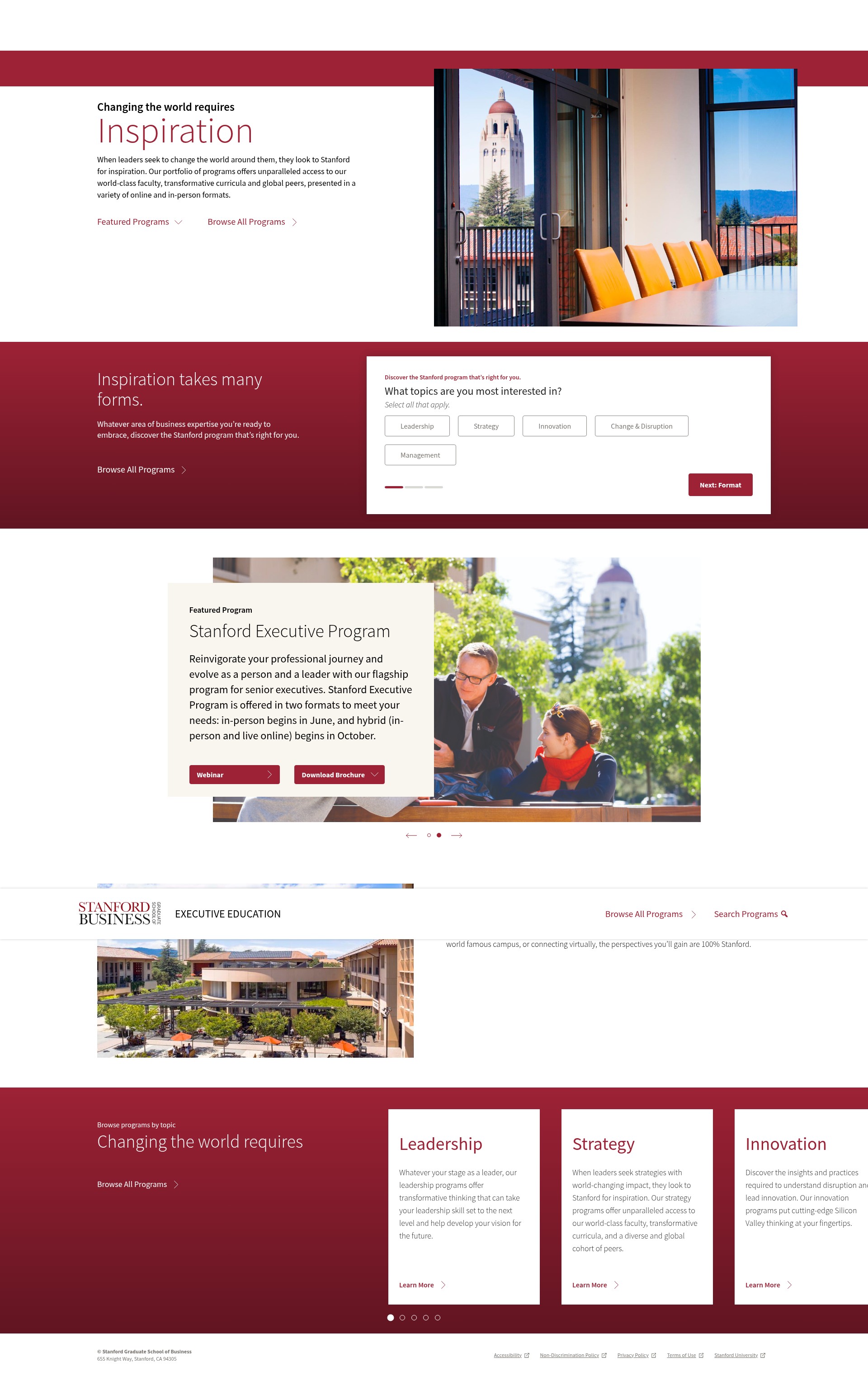 Screenshot of grow.stanford.edu
