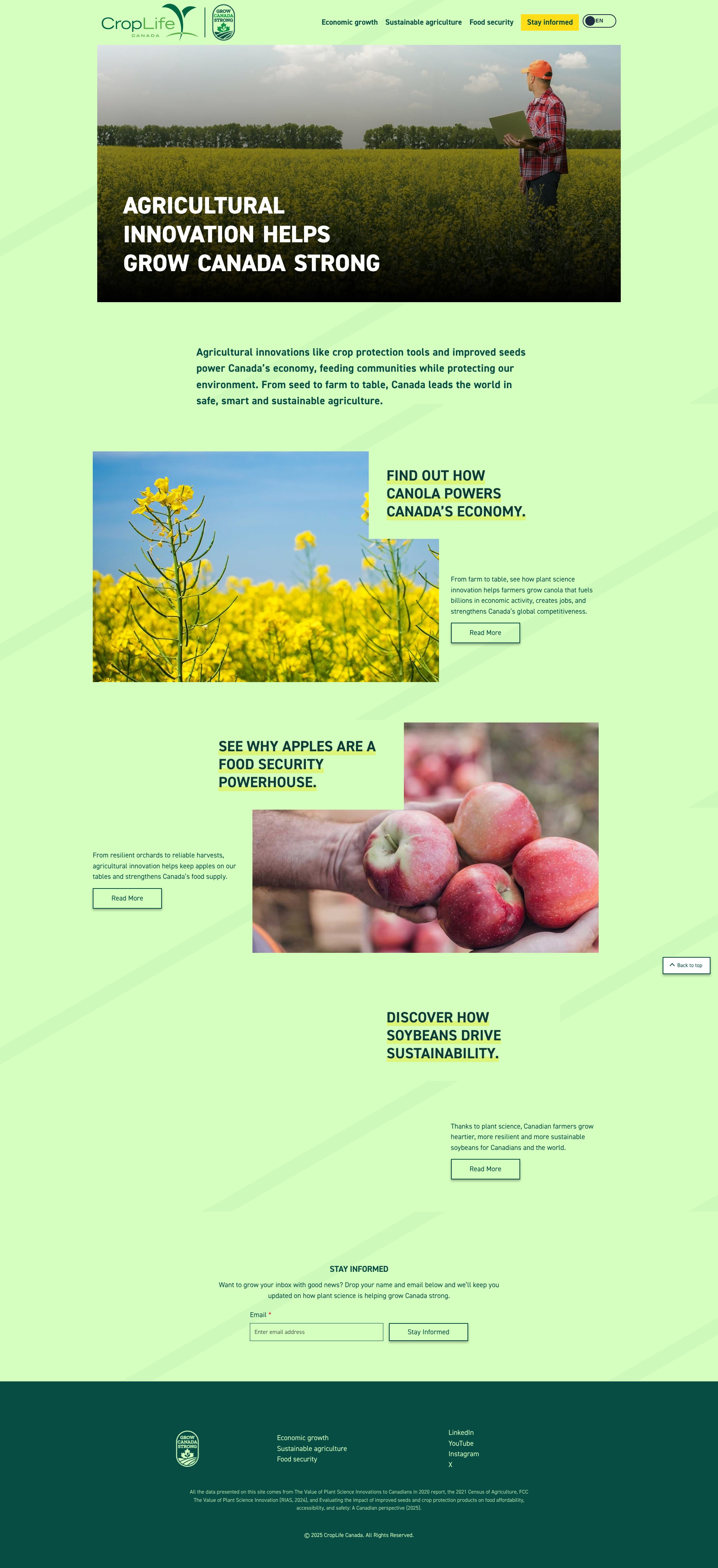 Screenshot of growcanadastrong.ca