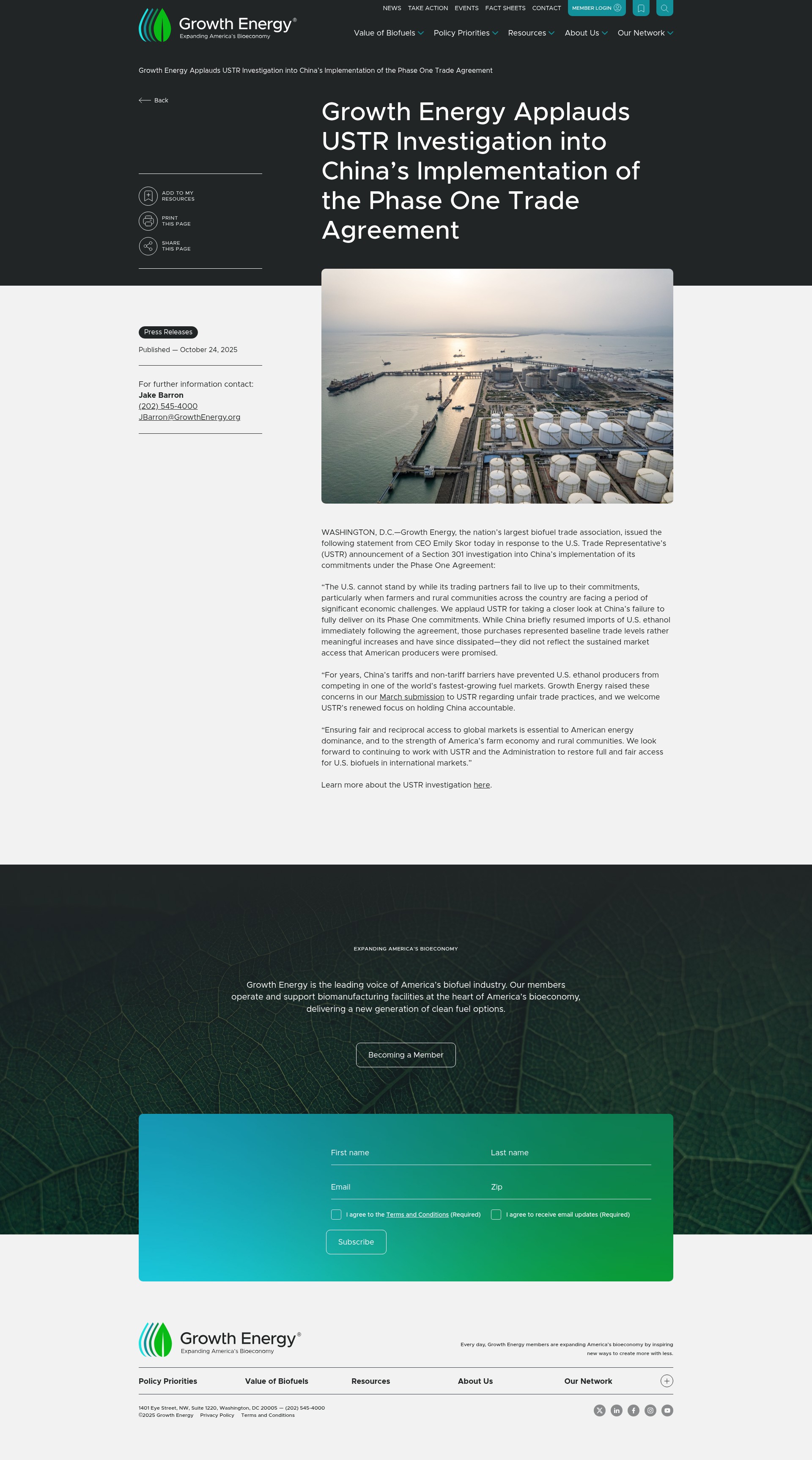 Screenshot of growthenergy.org