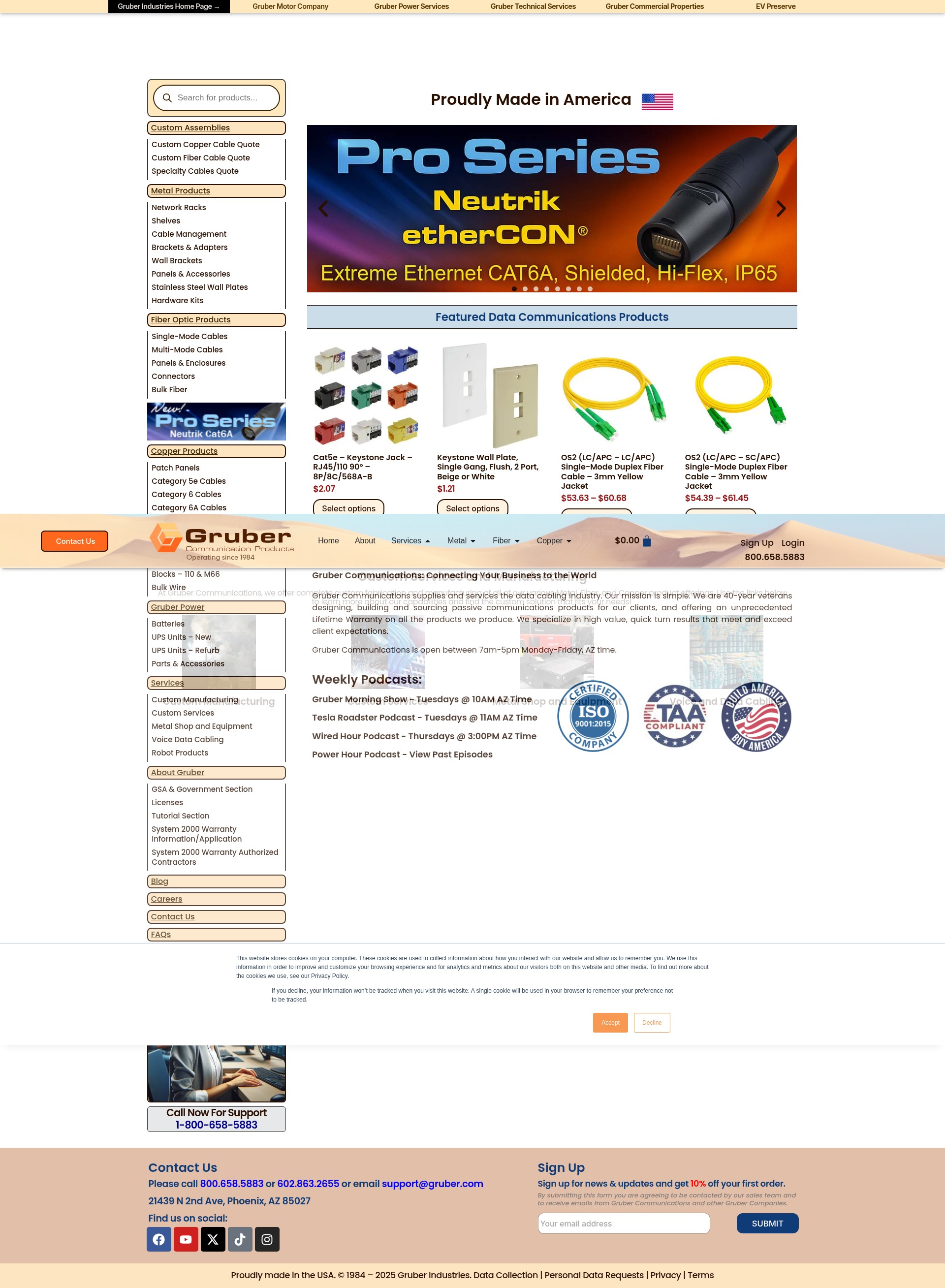 Screenshot of grubercommunications.com