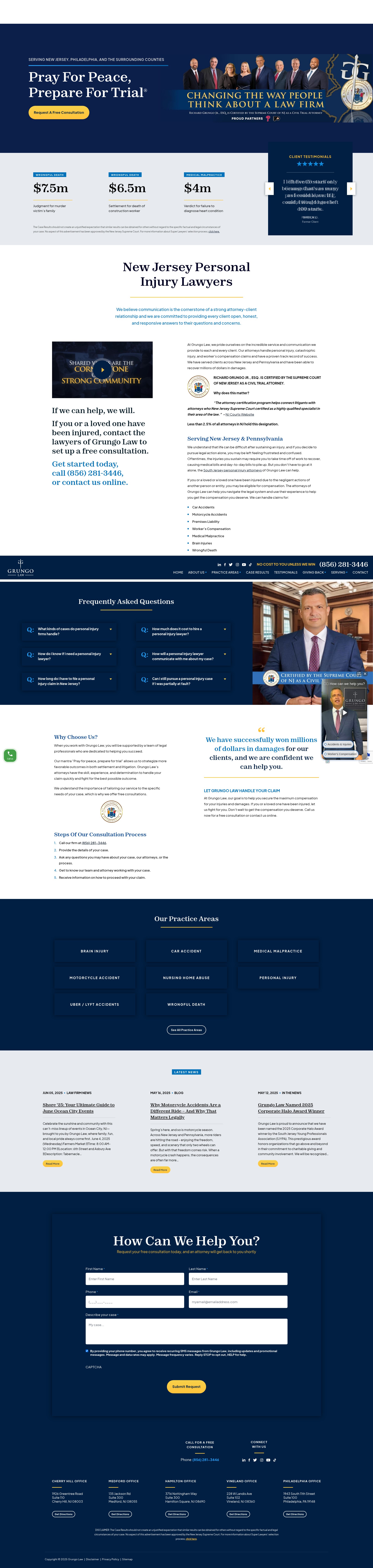 Screenshot of grungolaw.com