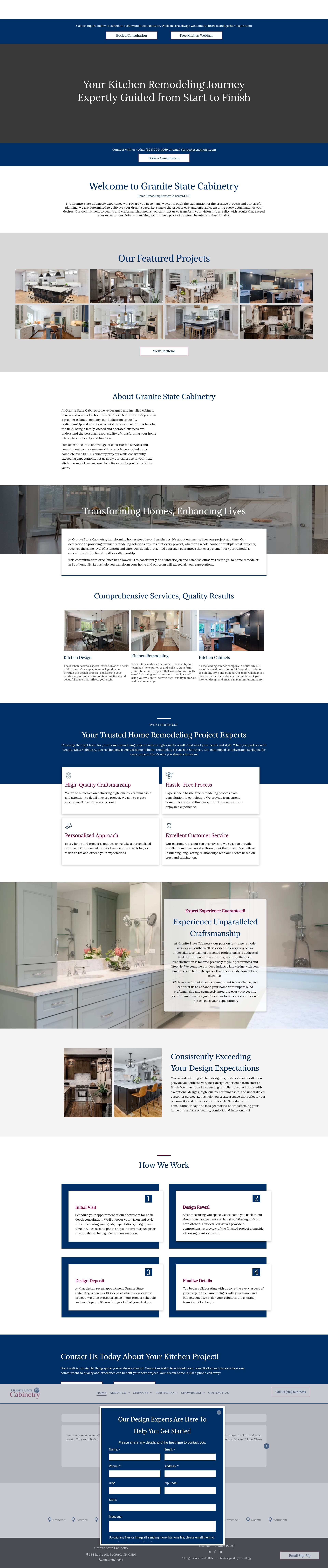 Screenshot of gscabinetry.com