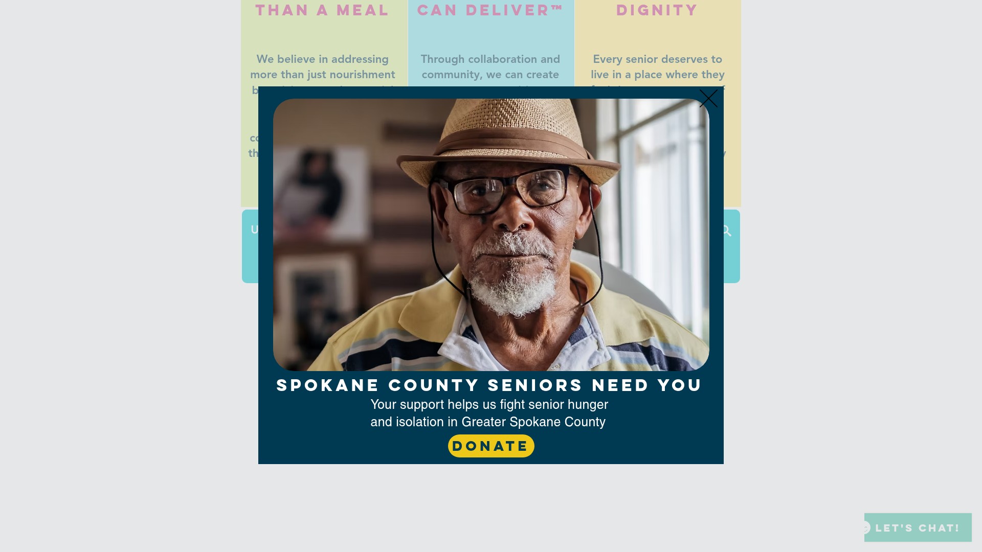 Screenshot of gscmealsonwheels.org