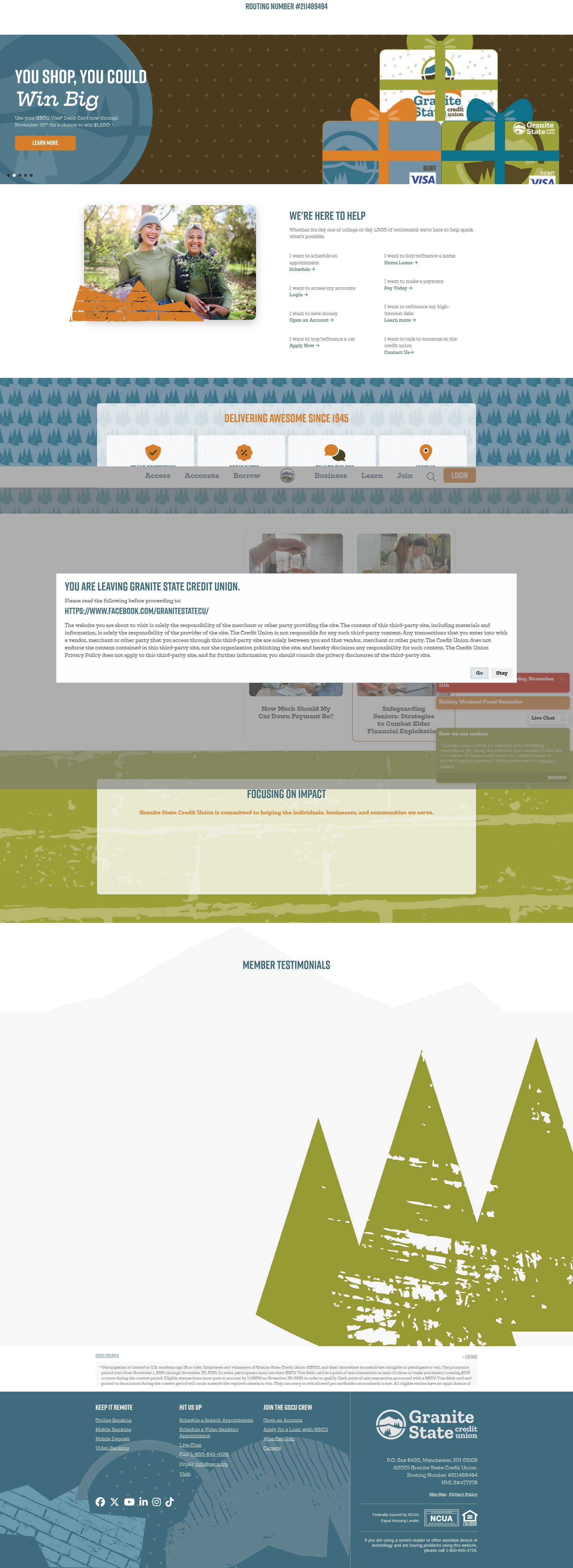 Screenshot of gscu.org