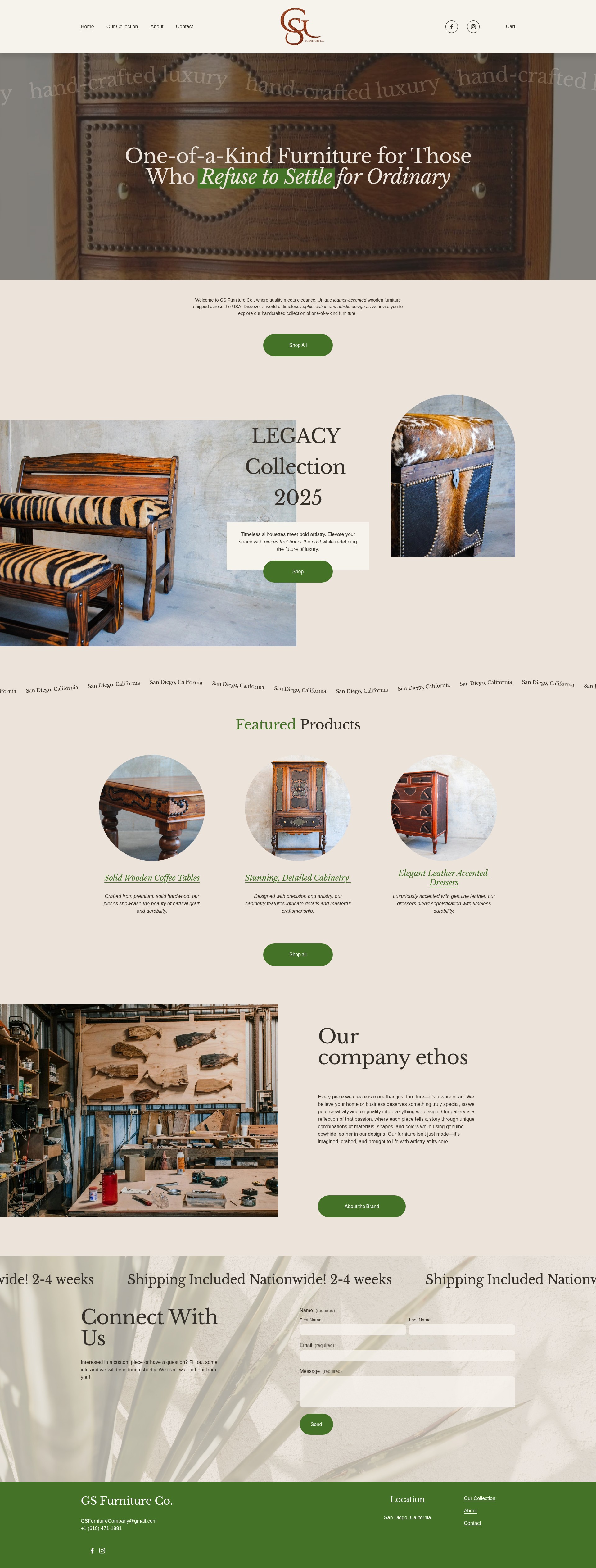Screenshot of gsfurniturestore.com