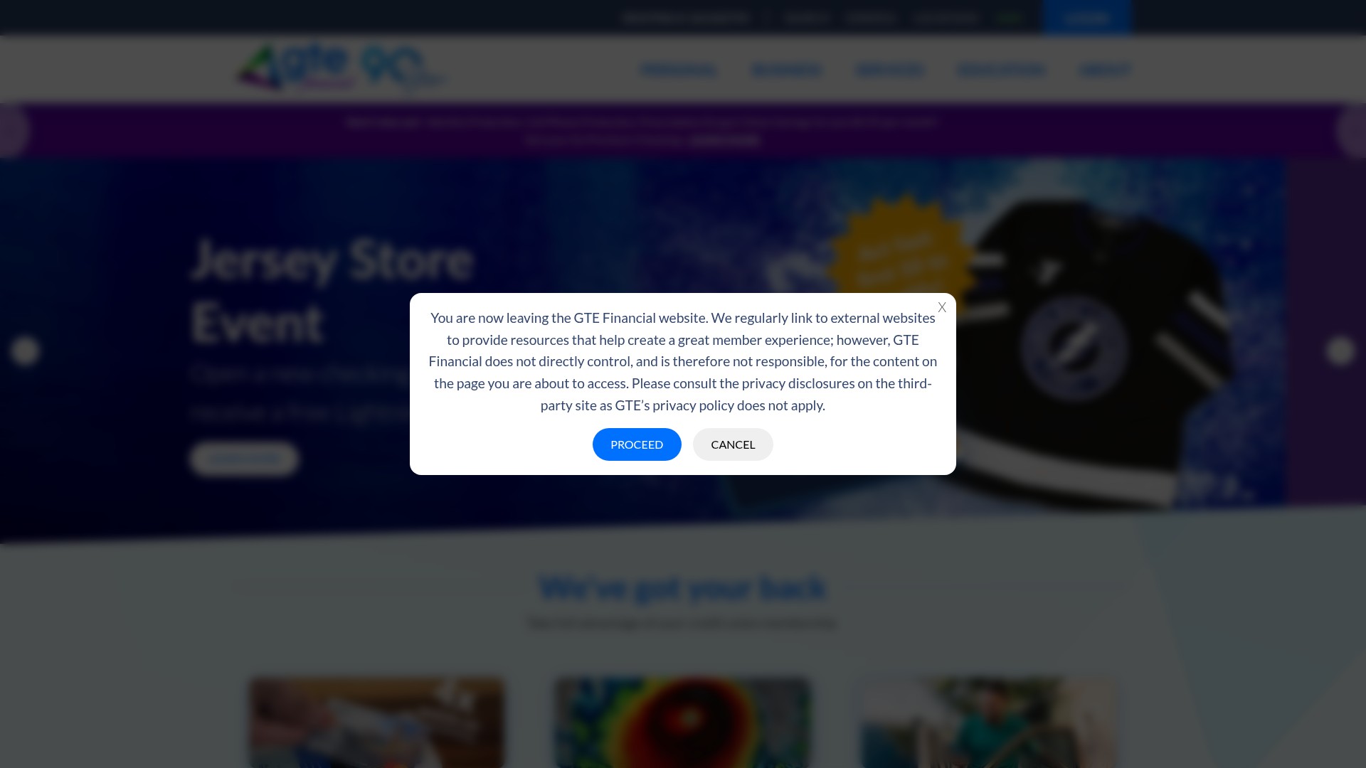 Screenshot of gtefinancial.org