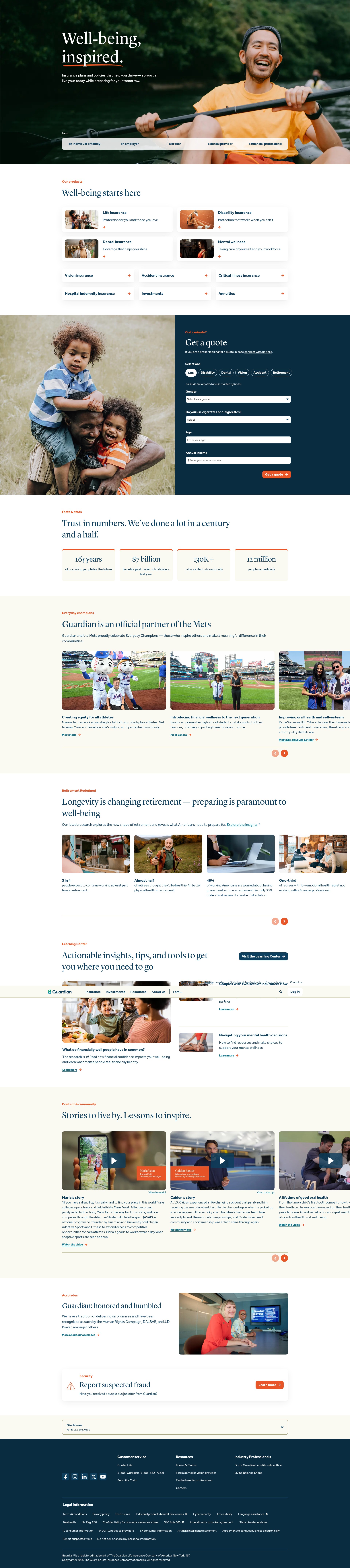 Screenshot of guardianlife.com