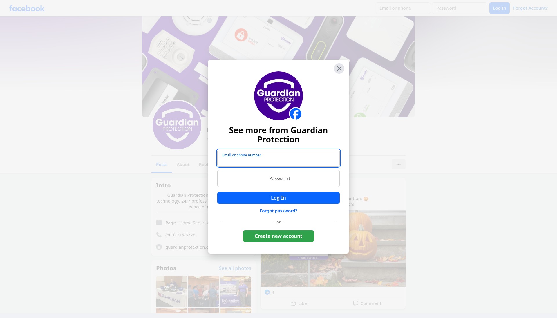 Screenshot of guardianprotection.com