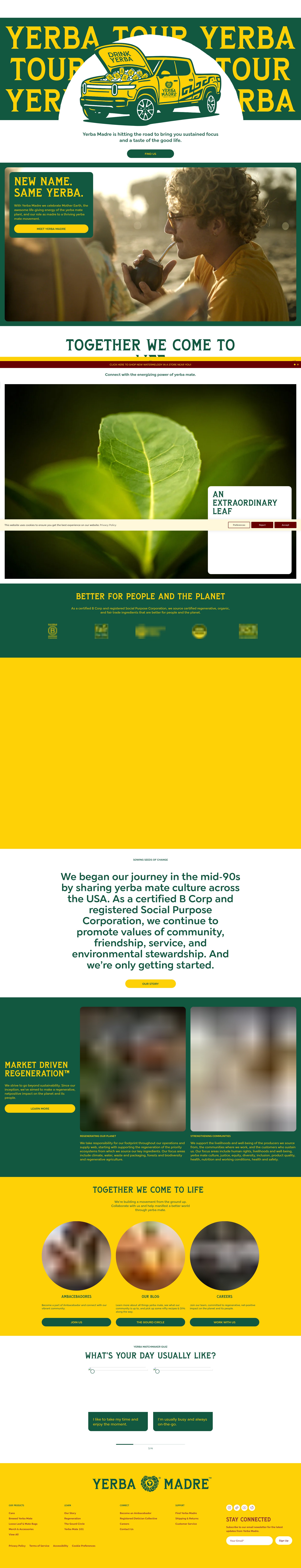 Screenshot of guayaki.com