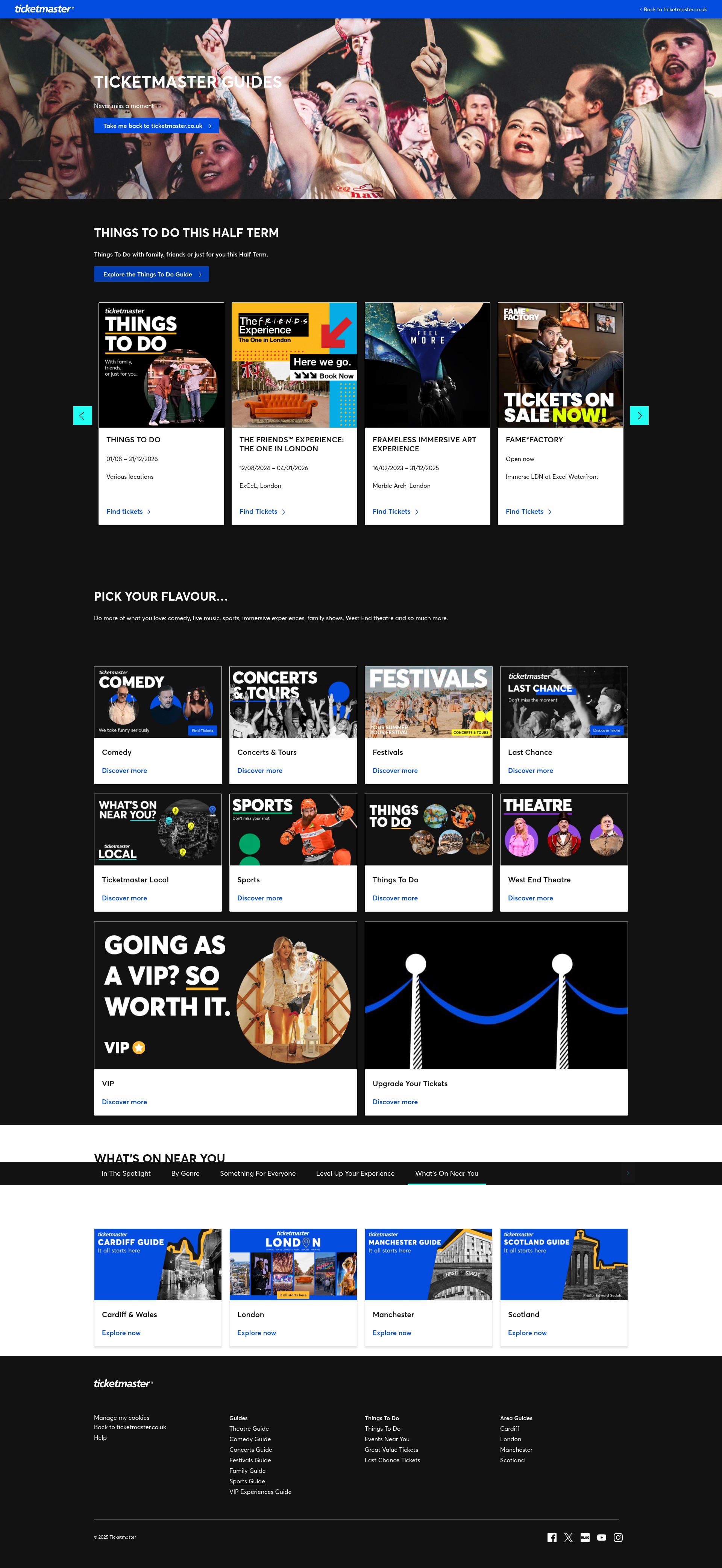 Screenshot of guides.ticketmaster.co.uk