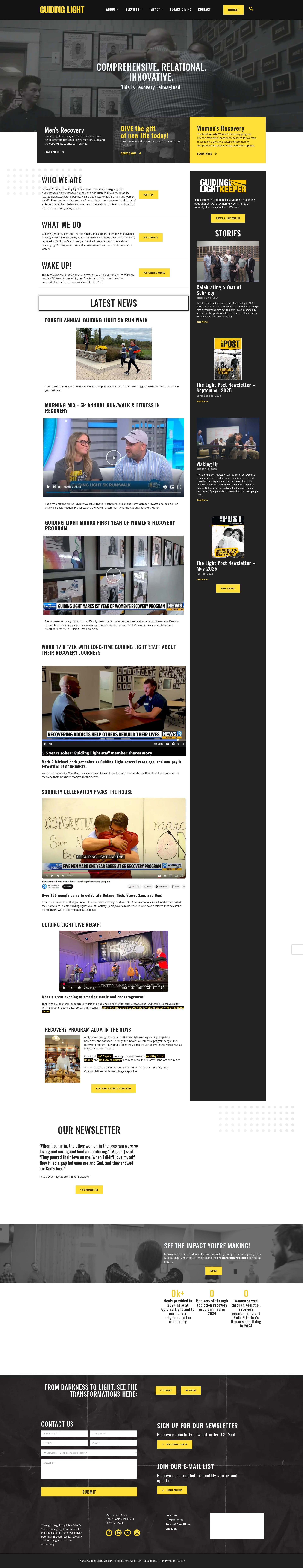 Screenshot of guidinglightworks.org