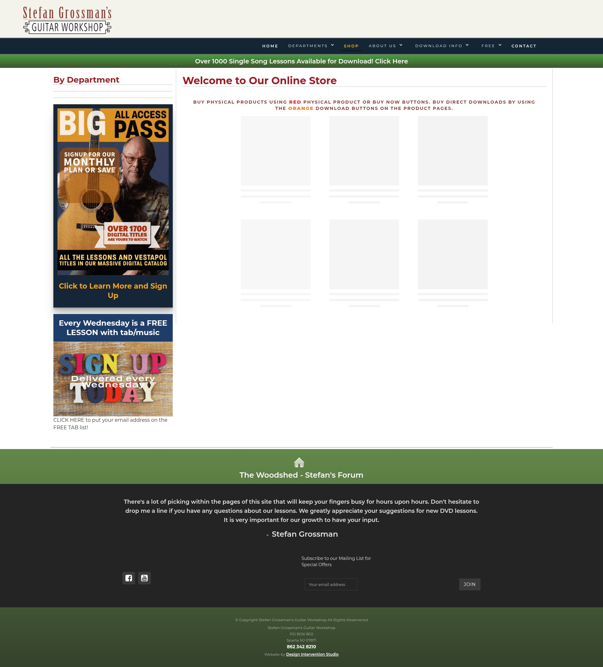 Screenshot of guitarvideos.com