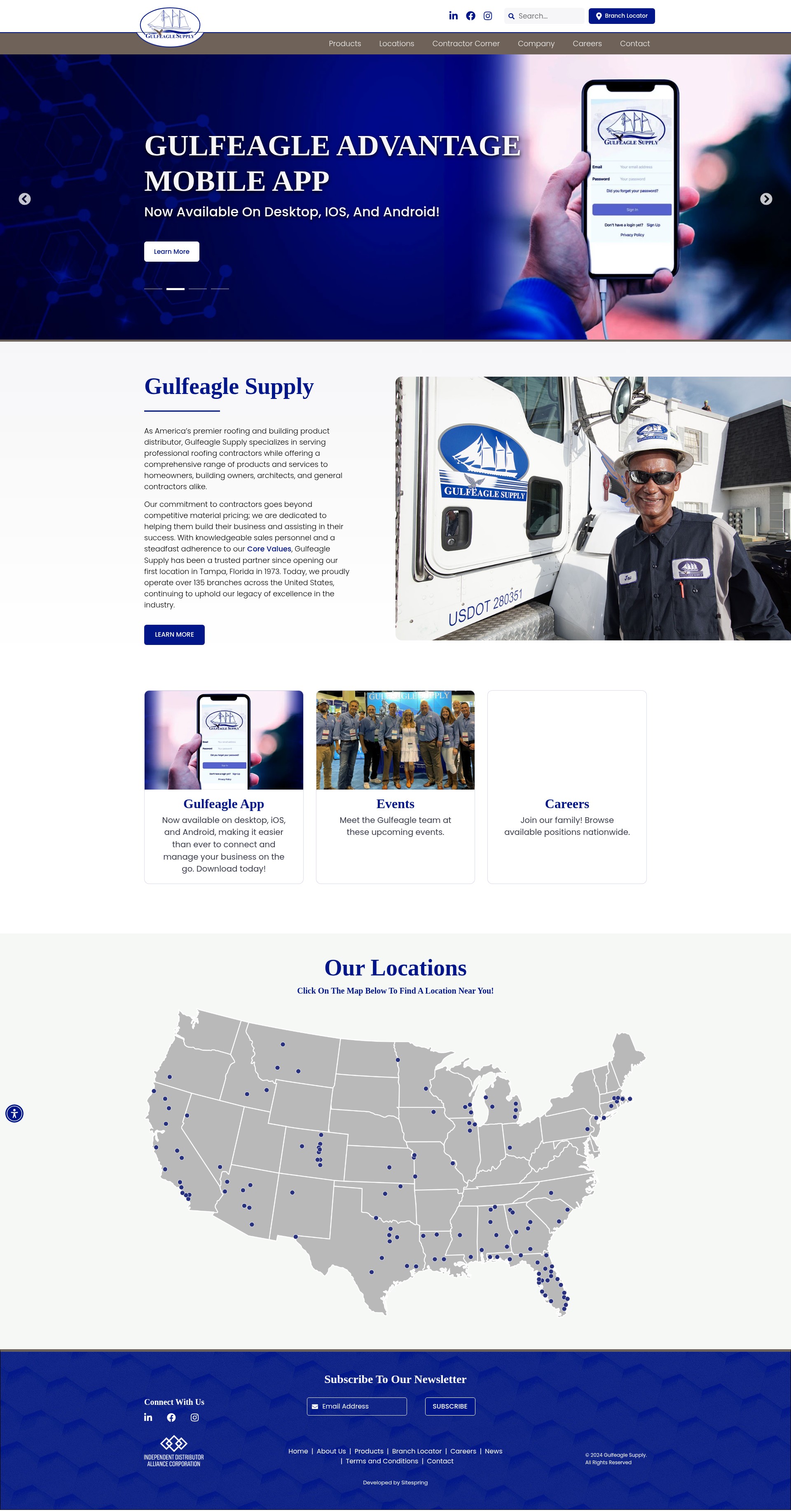 Screenshot of gulfeaglesupply.com