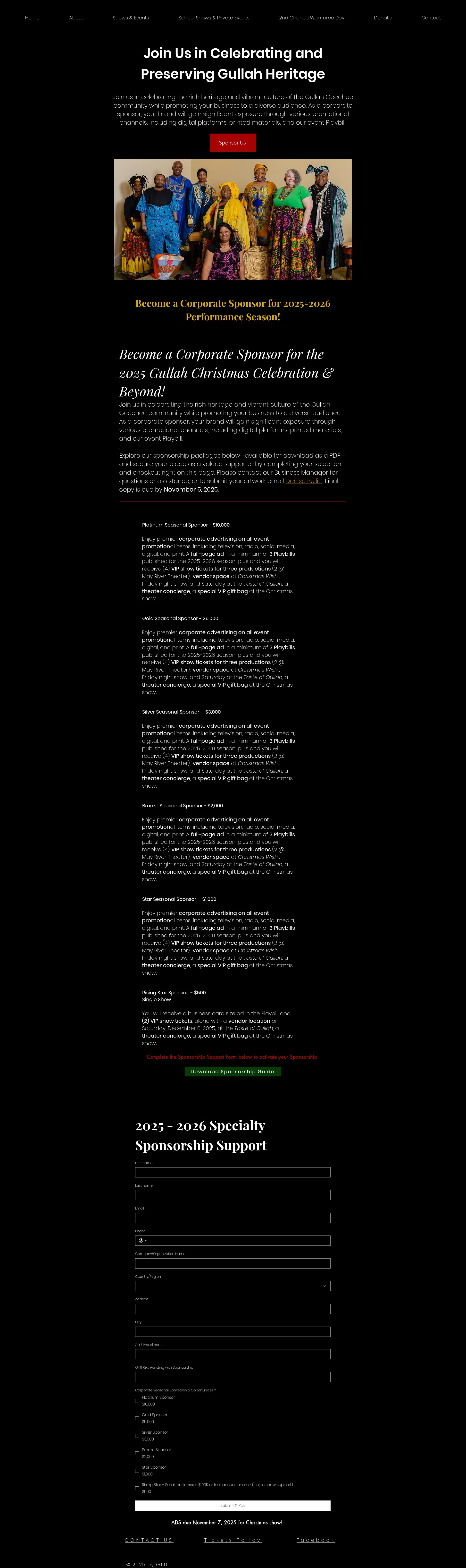 Screenshot of gullahkinfolktravelingtheater.org