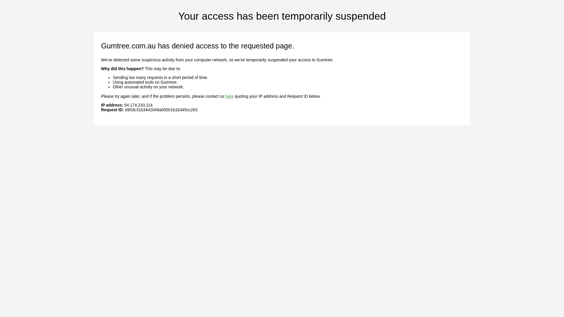 Screenshot of gumtree.com.au