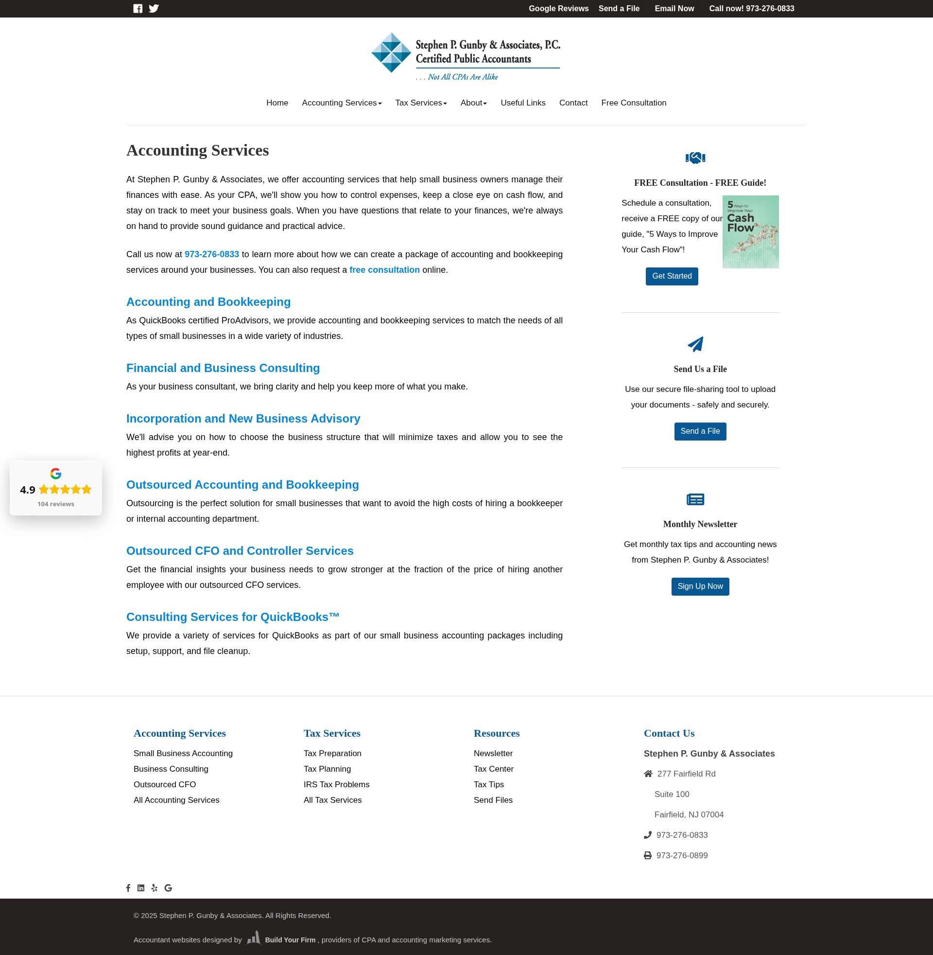 Screenshot of gunbycpa.com
