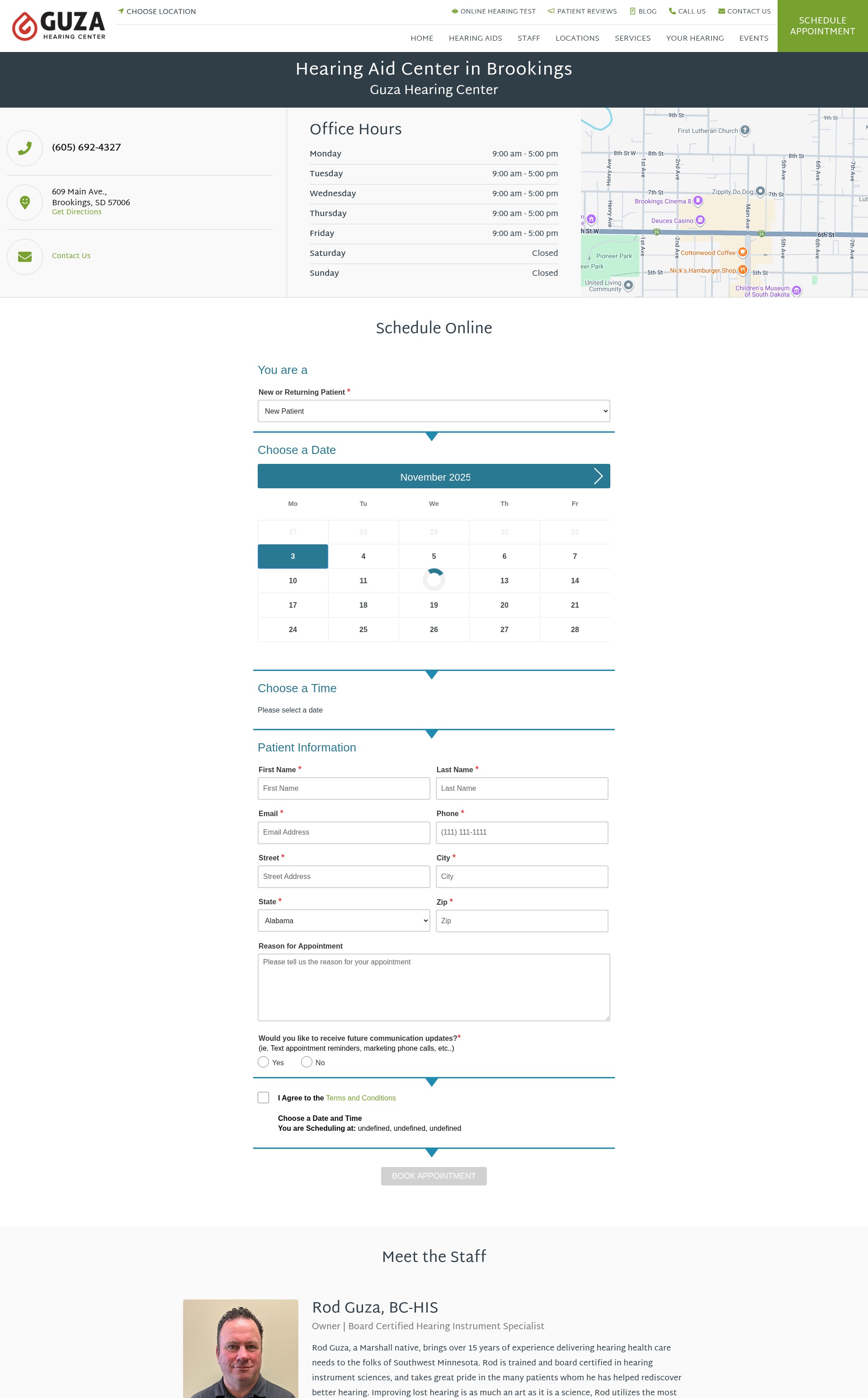 Screenshot of guzahearing.com