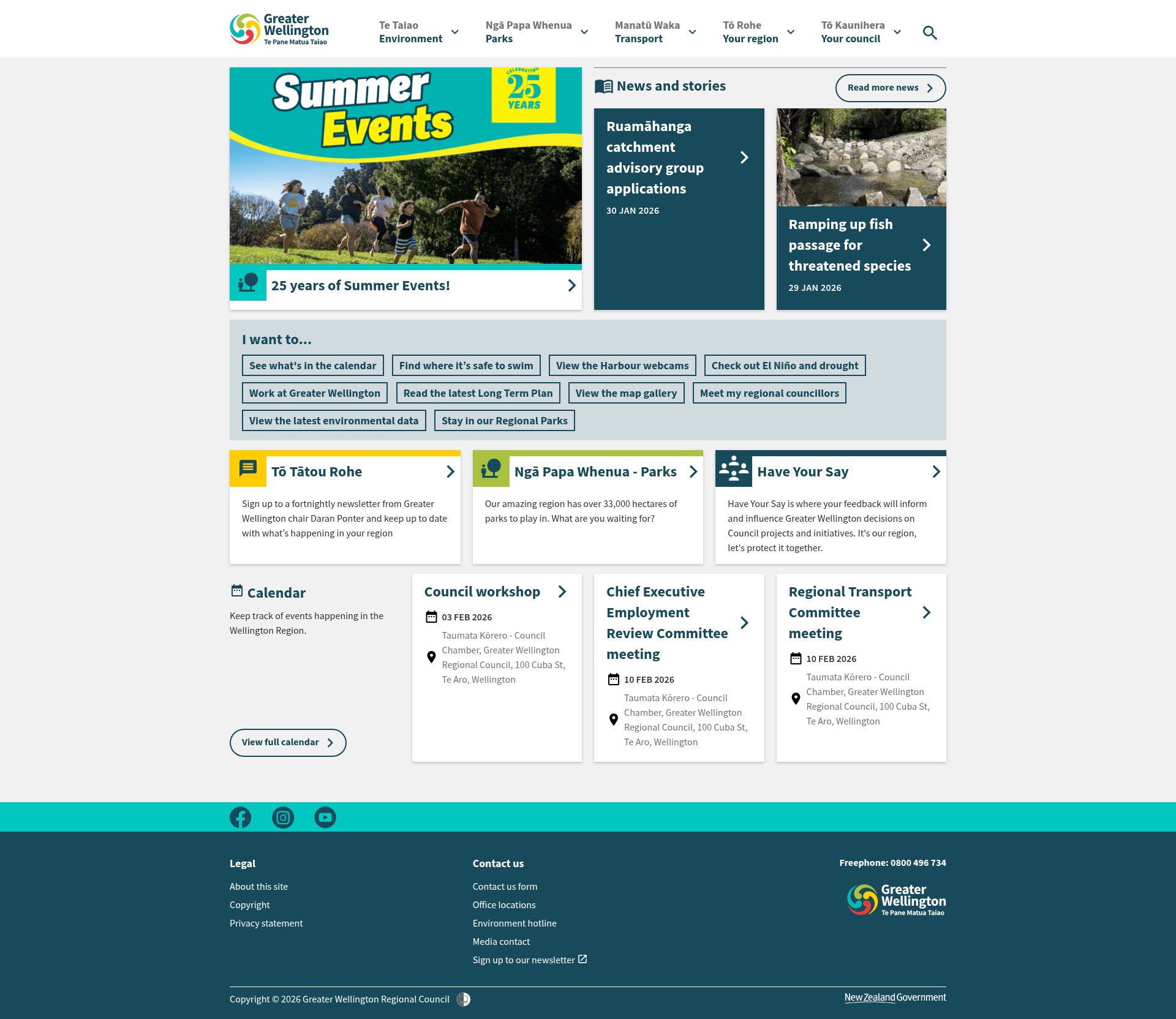Screenshot of gw.govt.nz