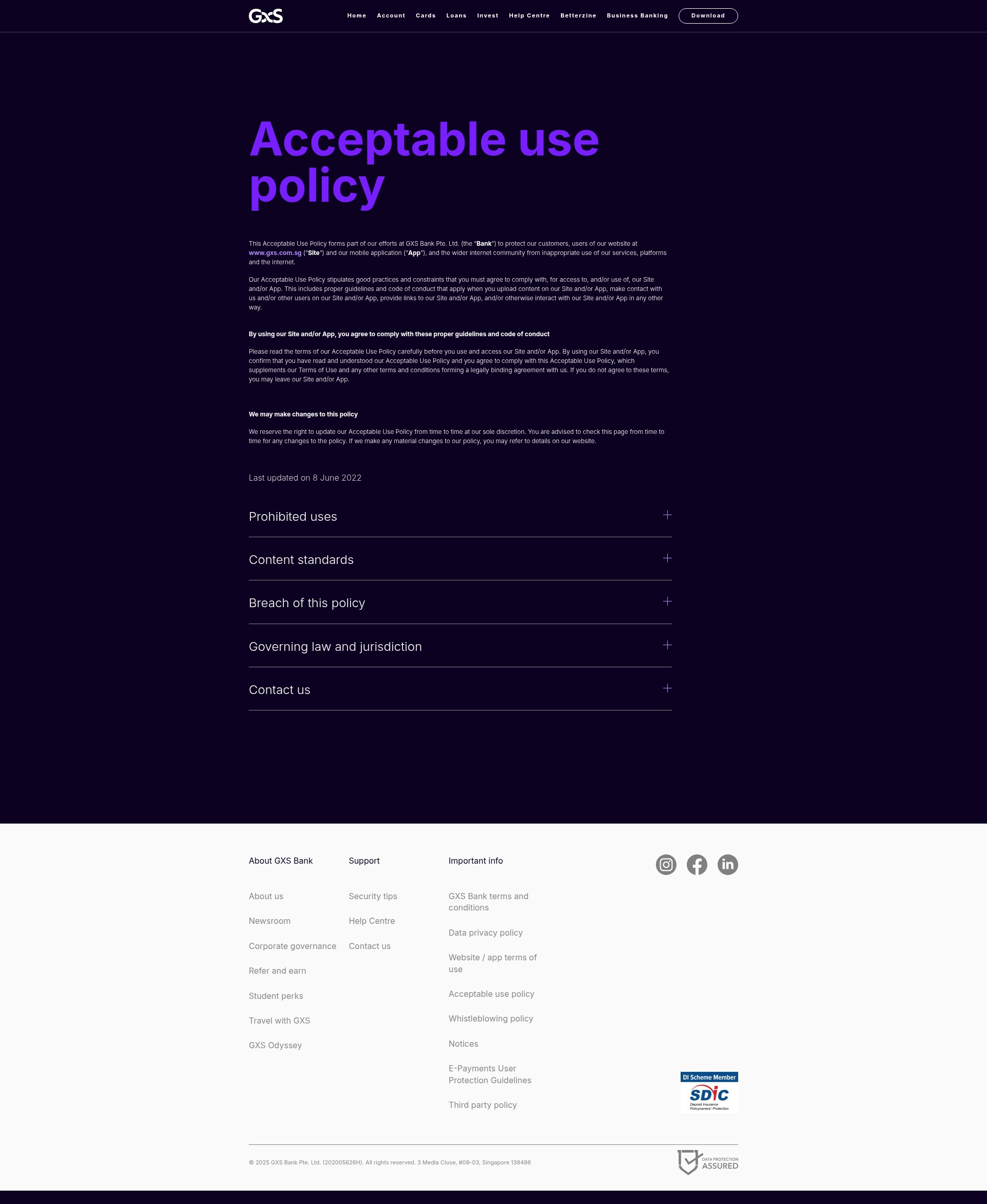 Screenshot of gxs.com.sg