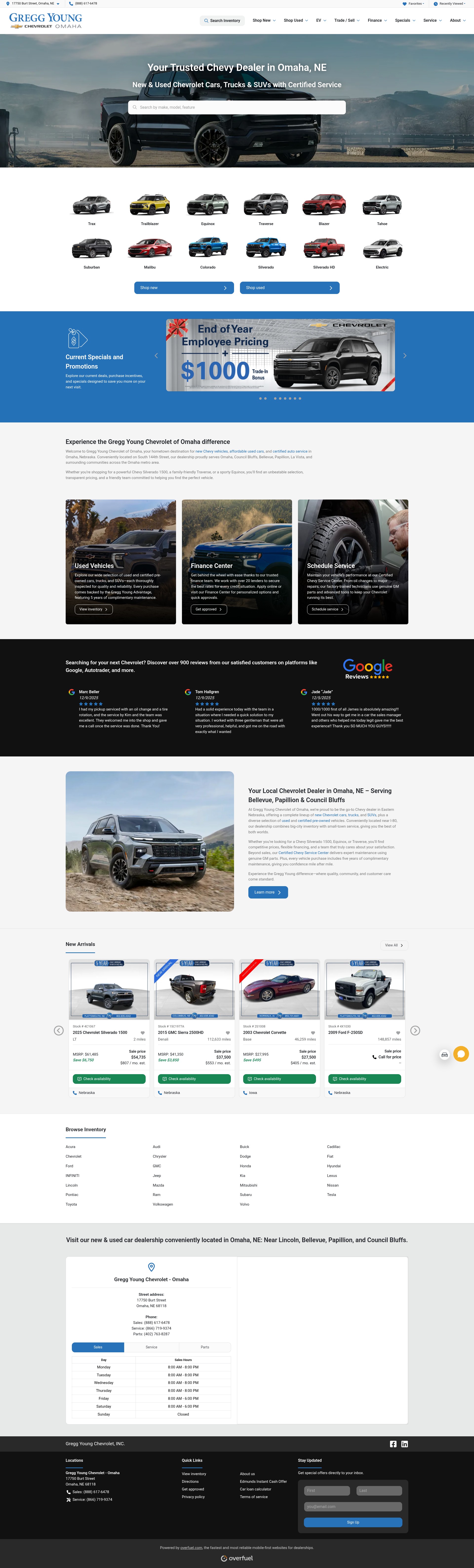 Screenshot of gychevy.com