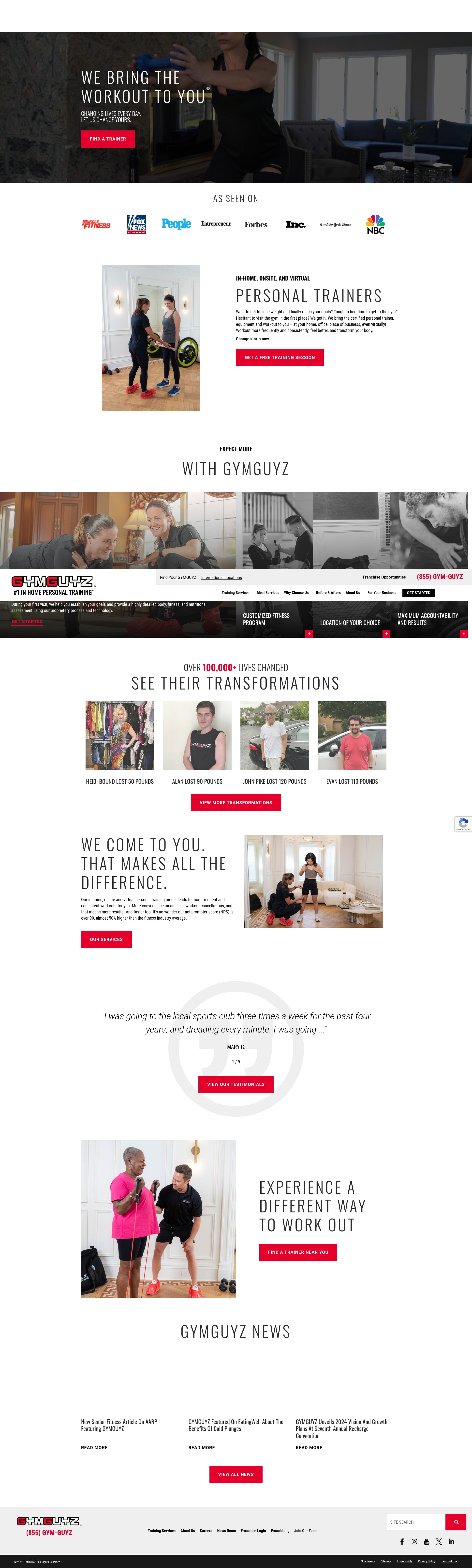 Screenshot of gymguyz.com