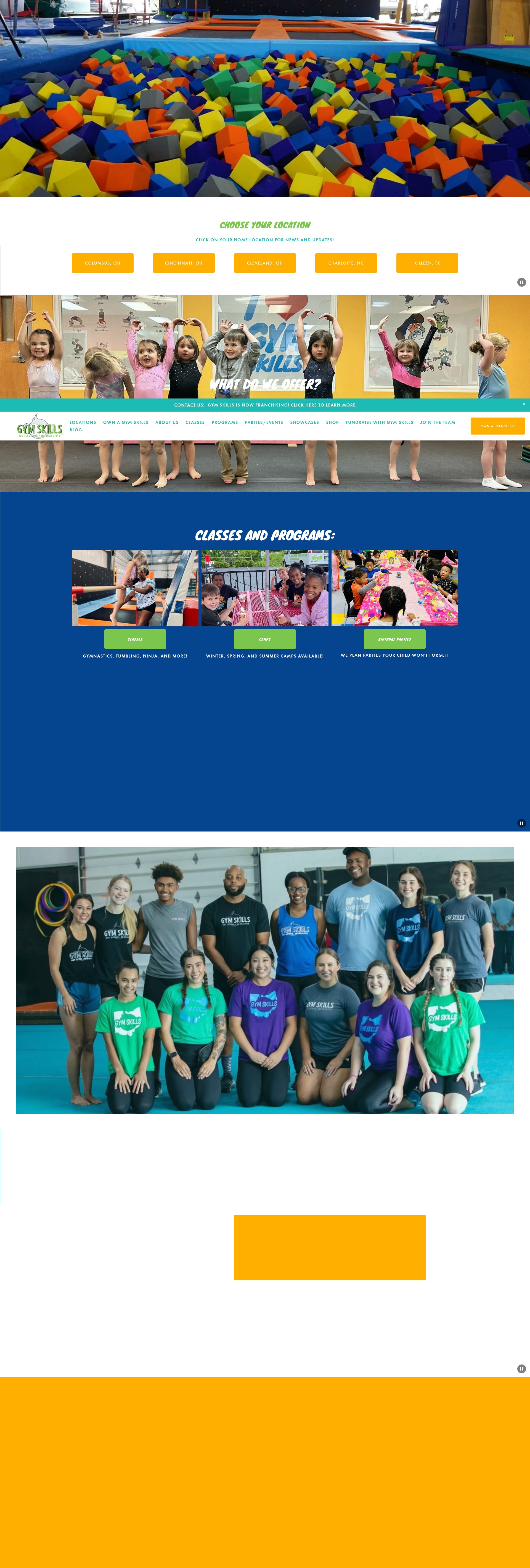 Screenshot of gymskills.com