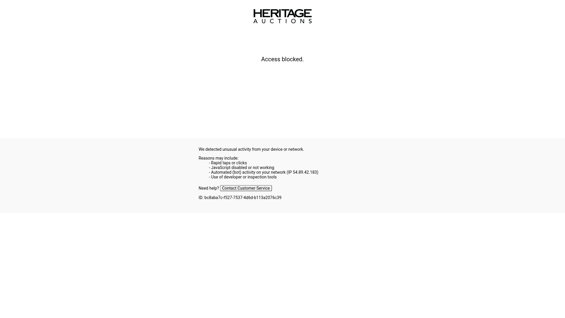 Screenshot of ha.com