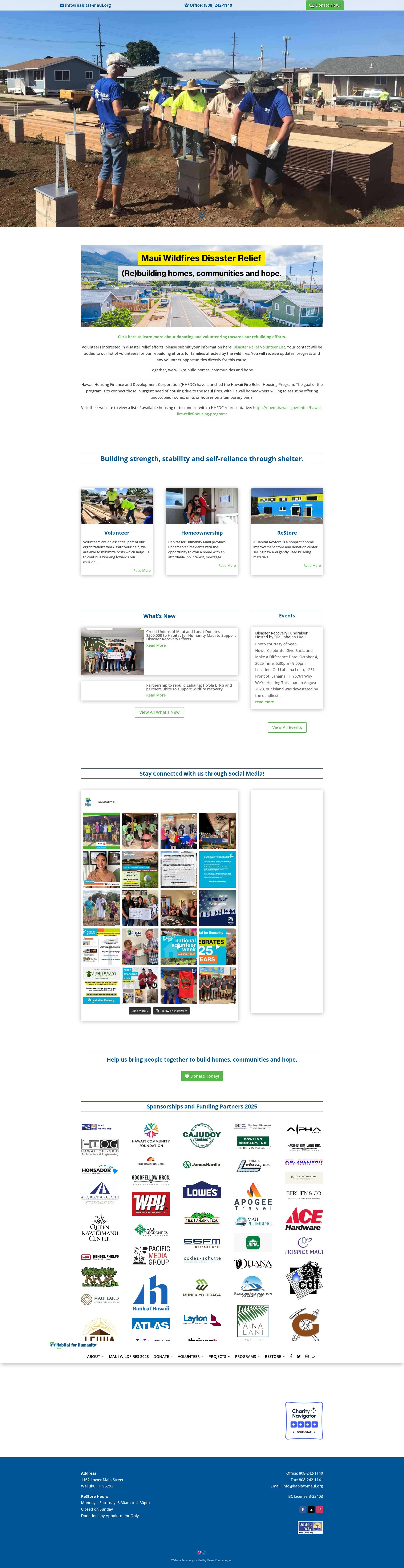 Screenshot of habitat-maui.org