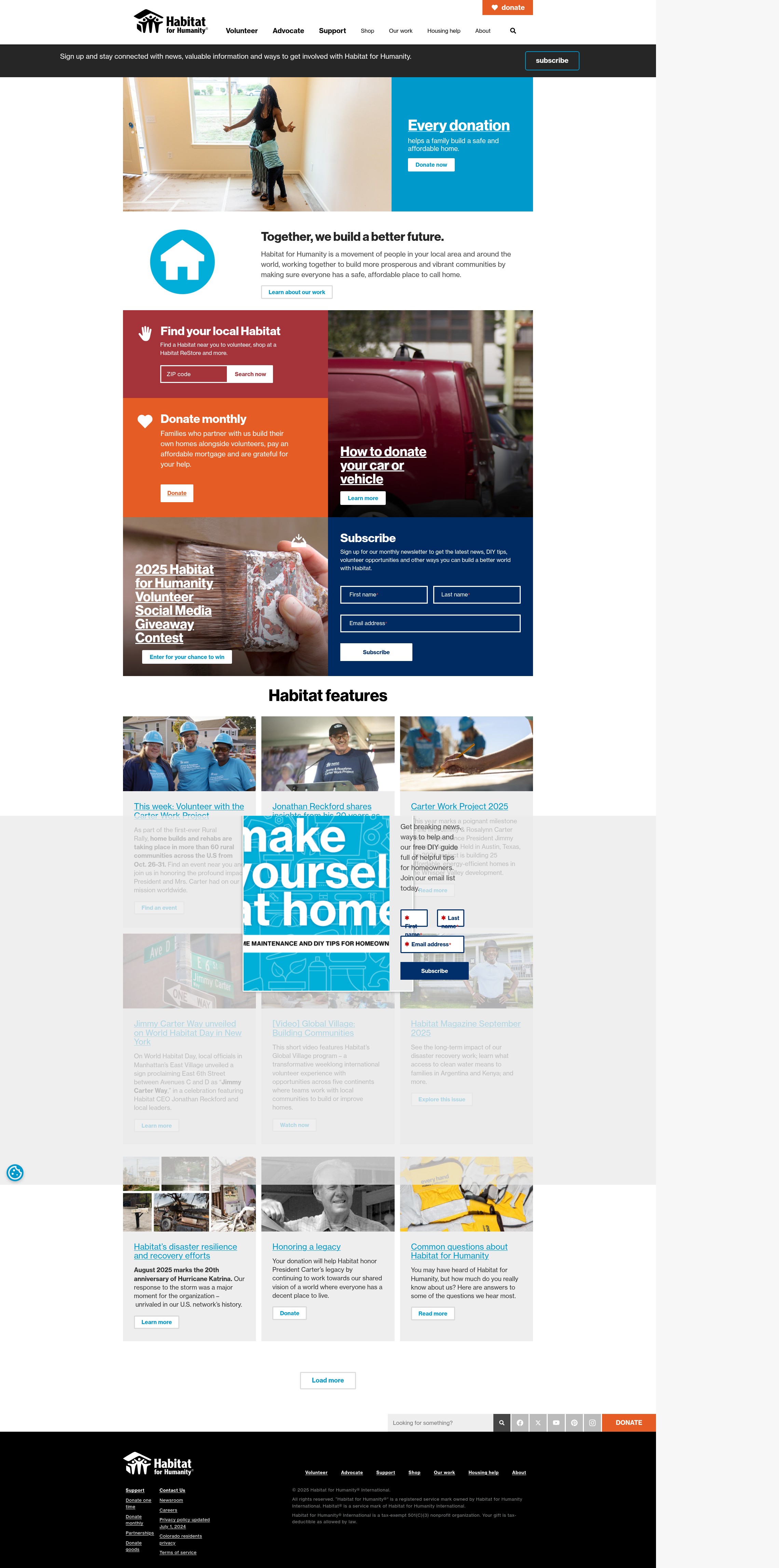 Screenshot of habitat.org