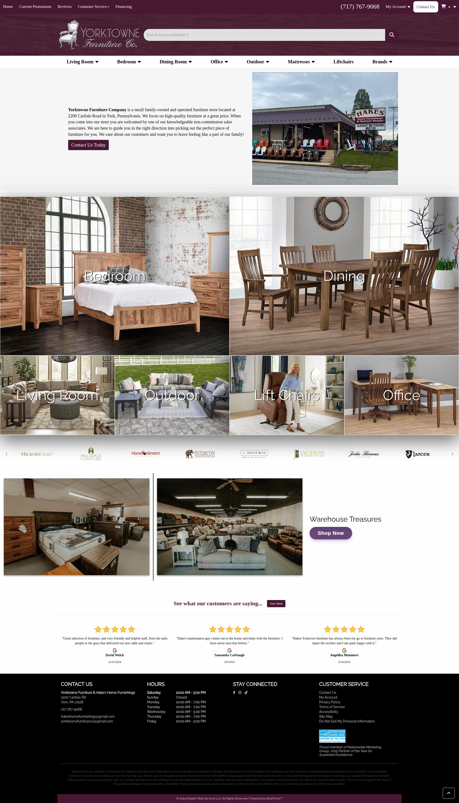 Screenshot of hakeshomefurnishings.com