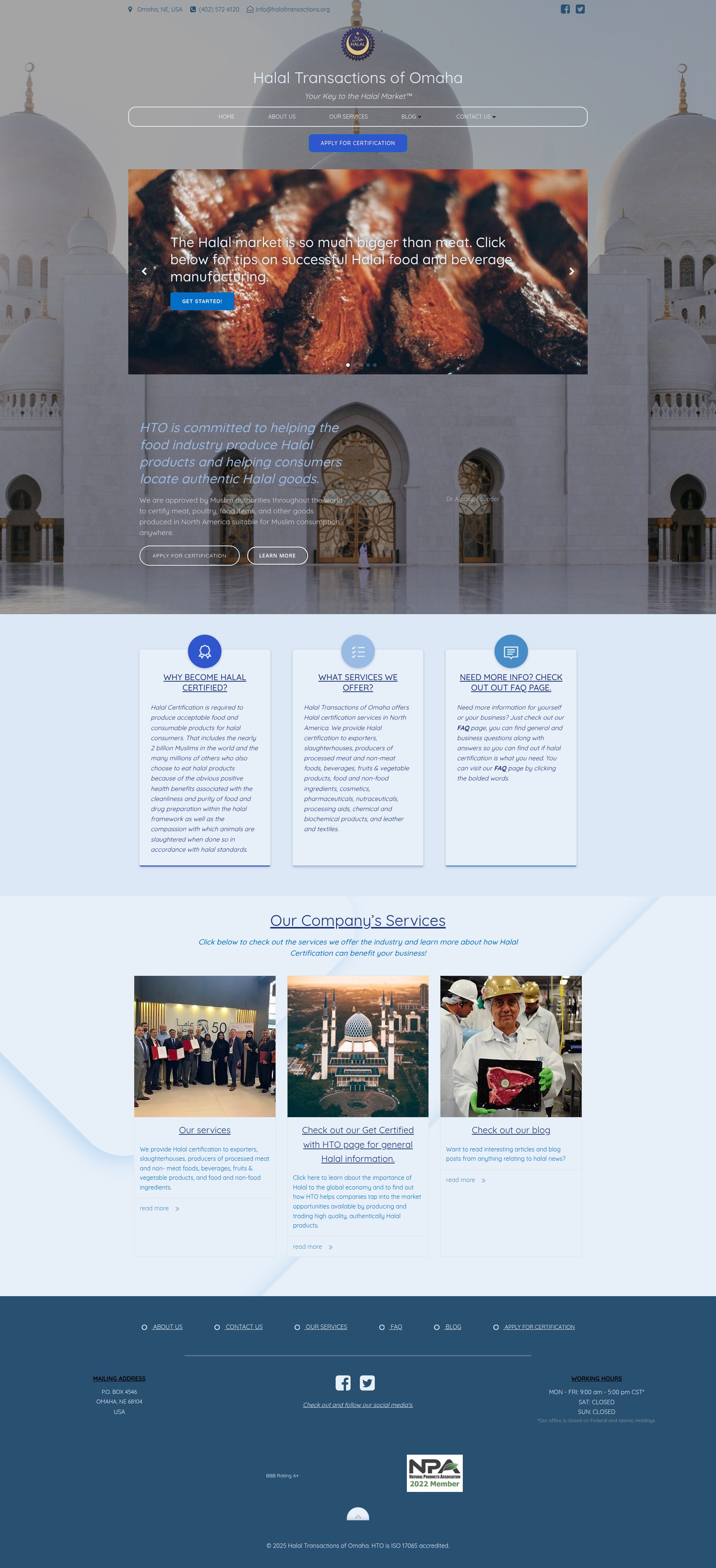 Screenshot of halaltransactions.org
