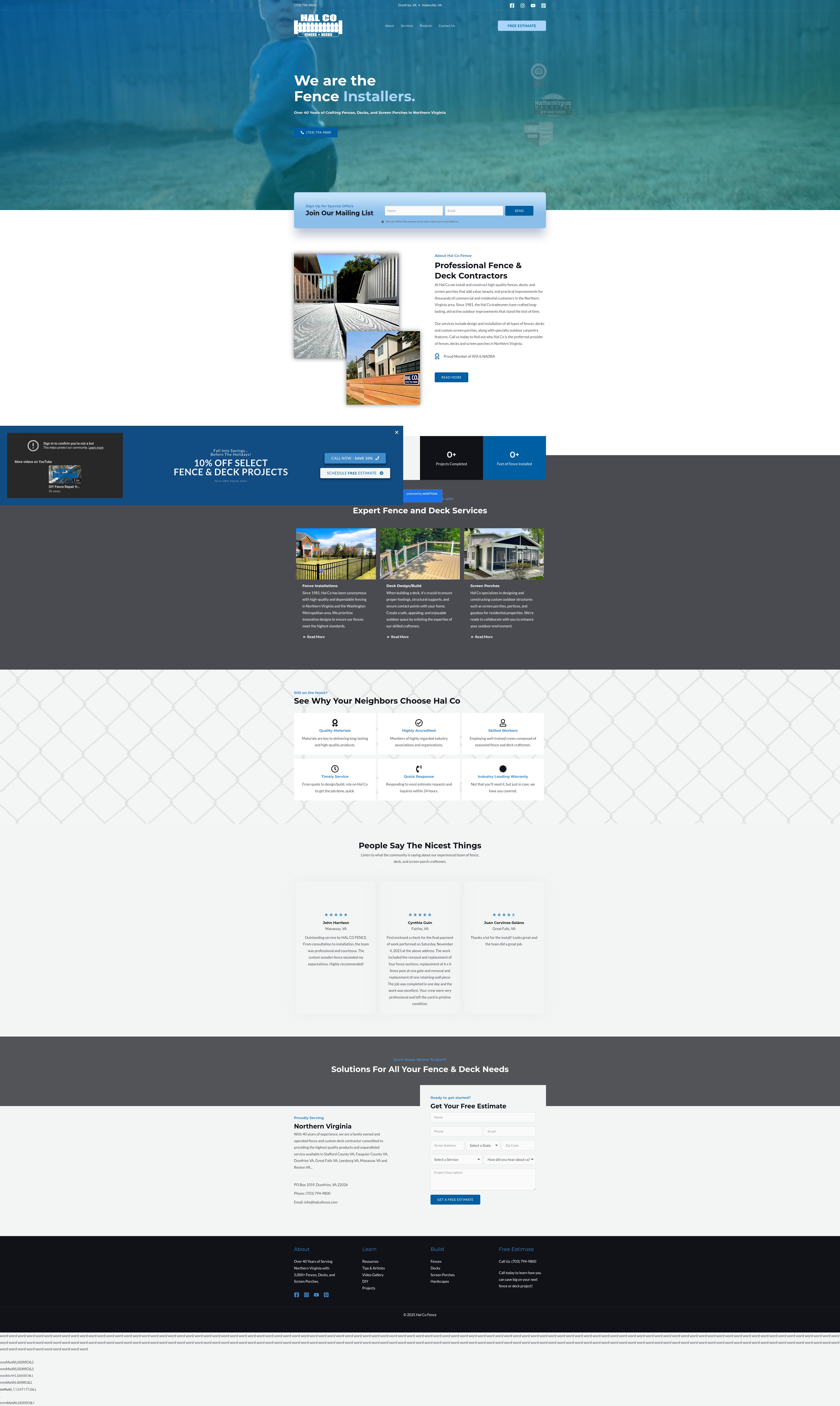 Screenshot of halcofence.com