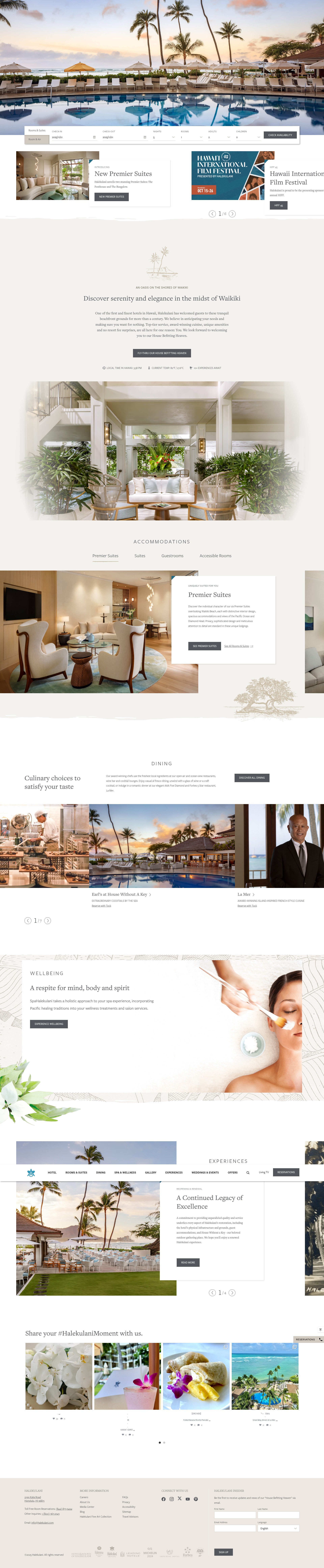 Screenshot of halekulani.com