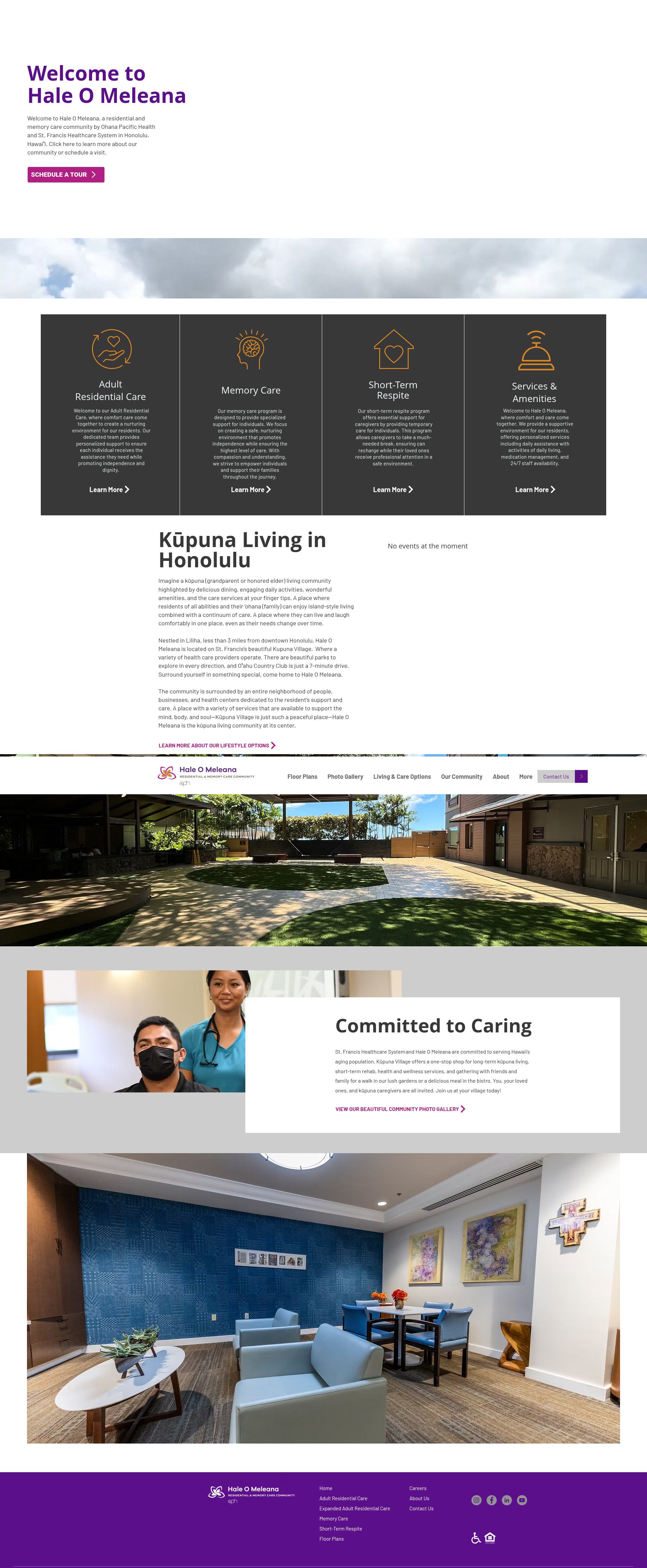 Screenshot of haleomeleana.com