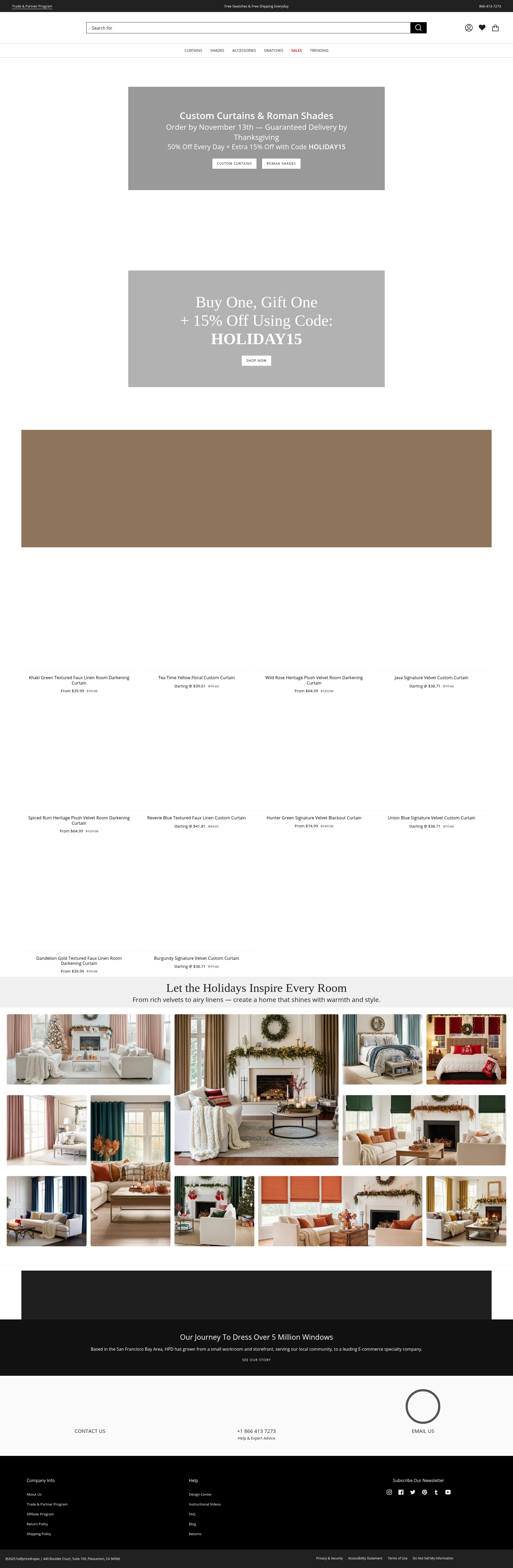 Screenshot of halfpricedrapes.com