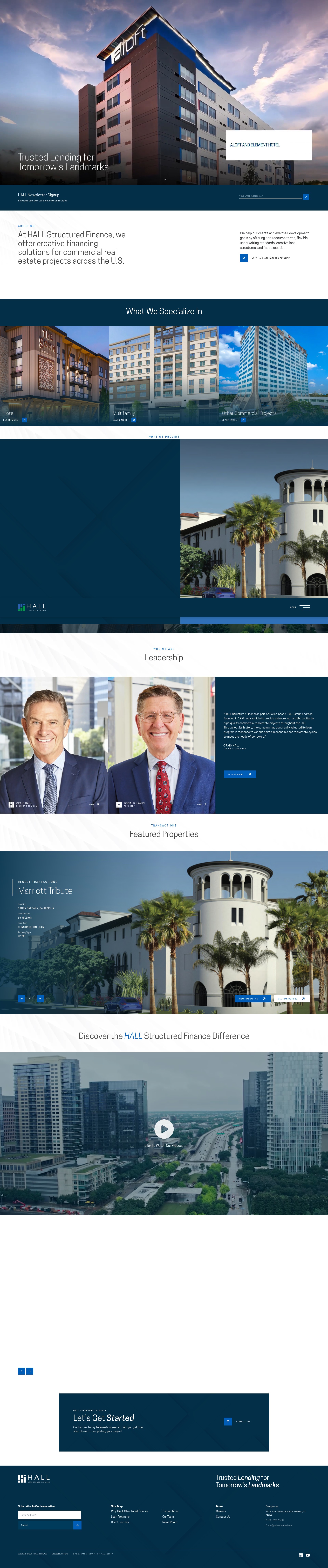 Screenshot of hallstructuredfinance.com