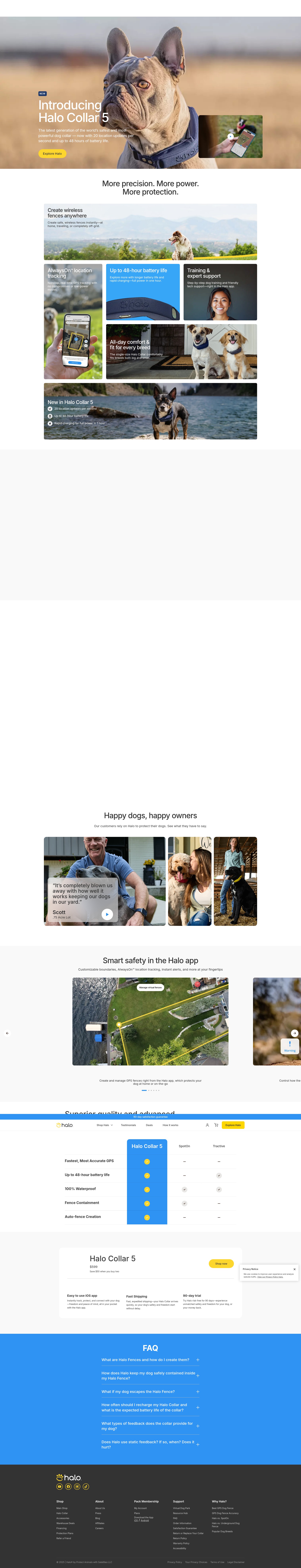 Screenshot of halocollar.com