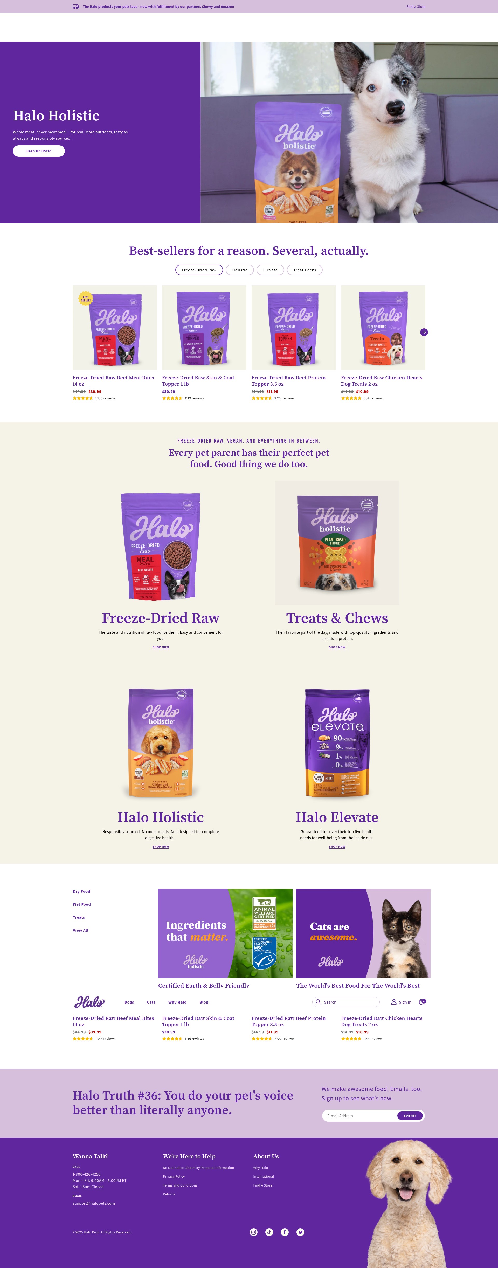 Screenshot of halopets.com