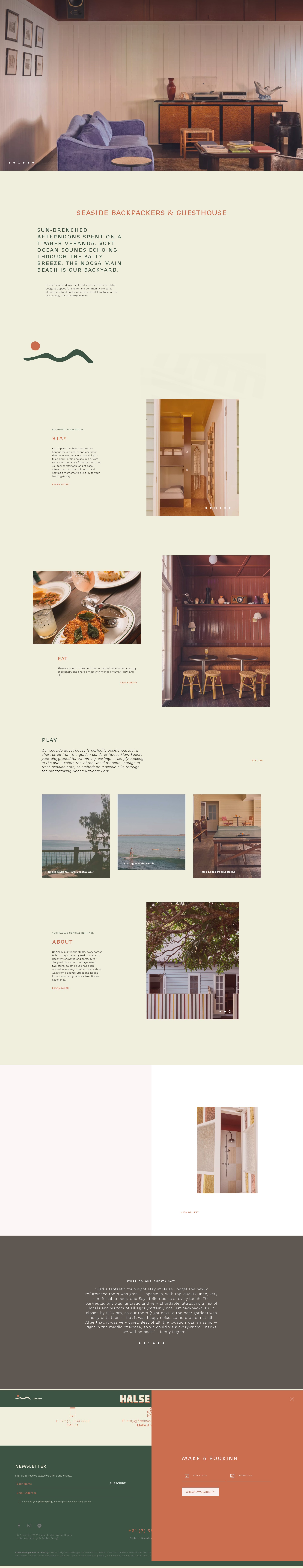 Screenshot of halselodgenoosa.com.au