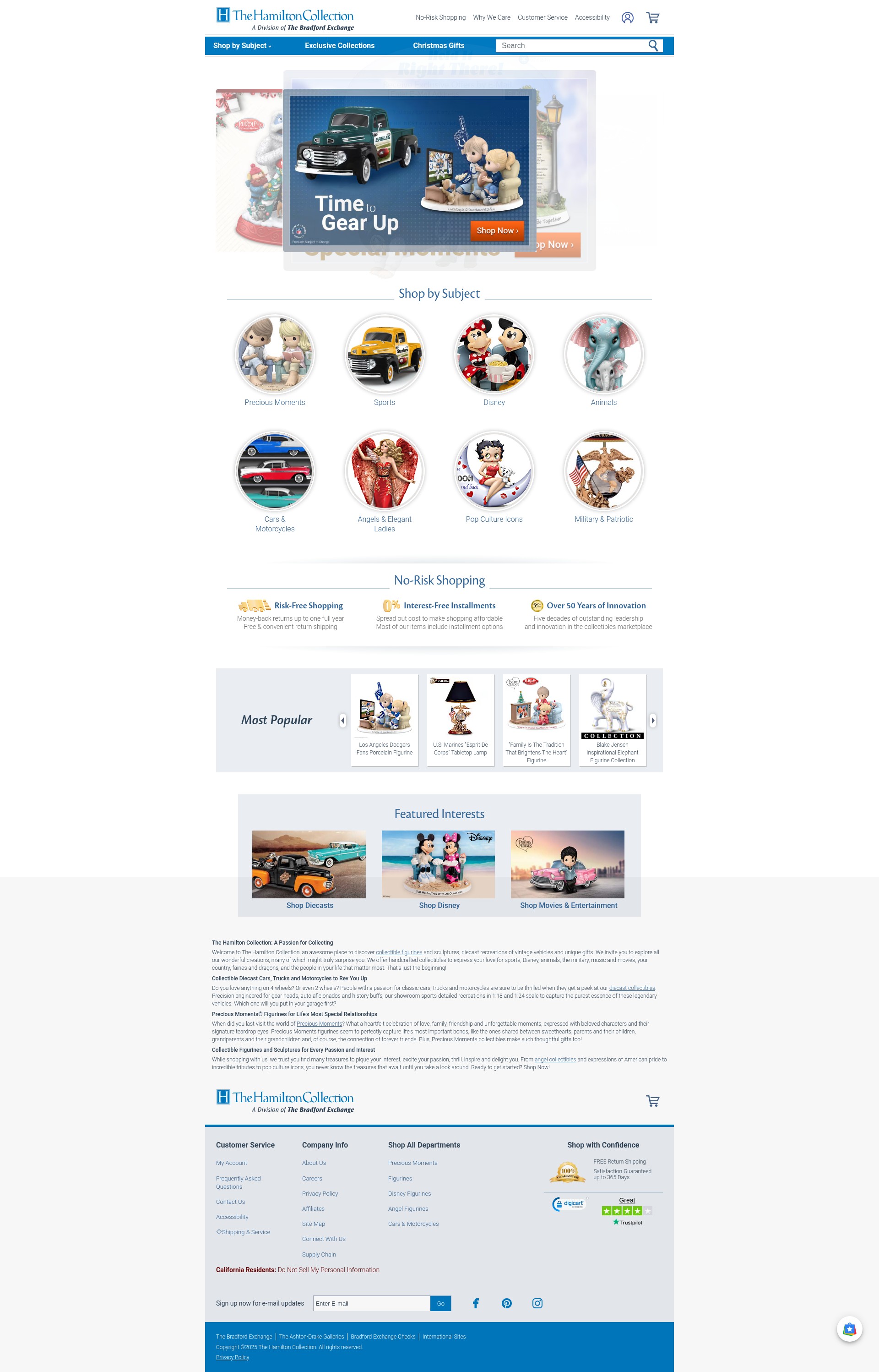 Screenshot of hamiltoncollection.com