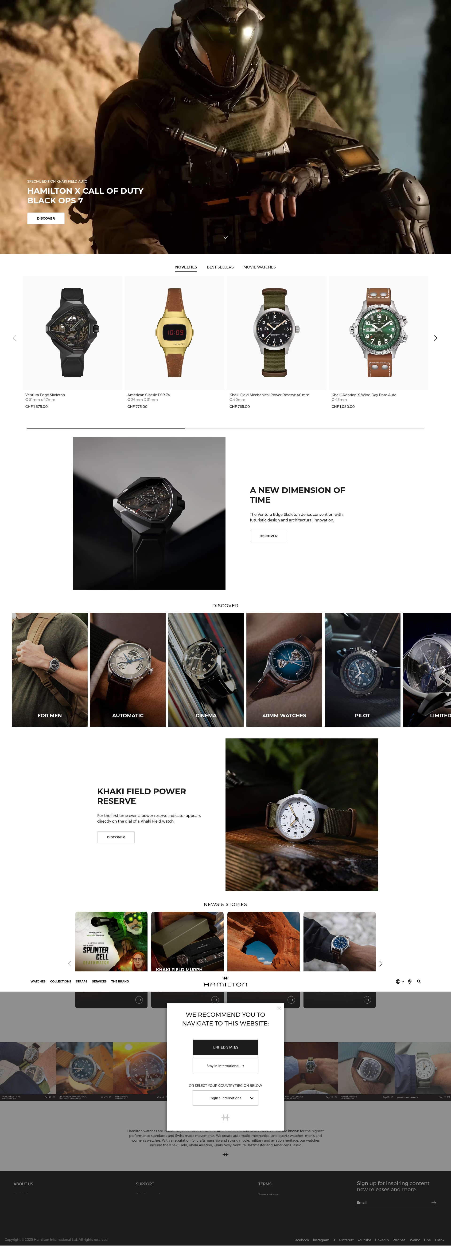 Screenshot of hamiltonwatch.com