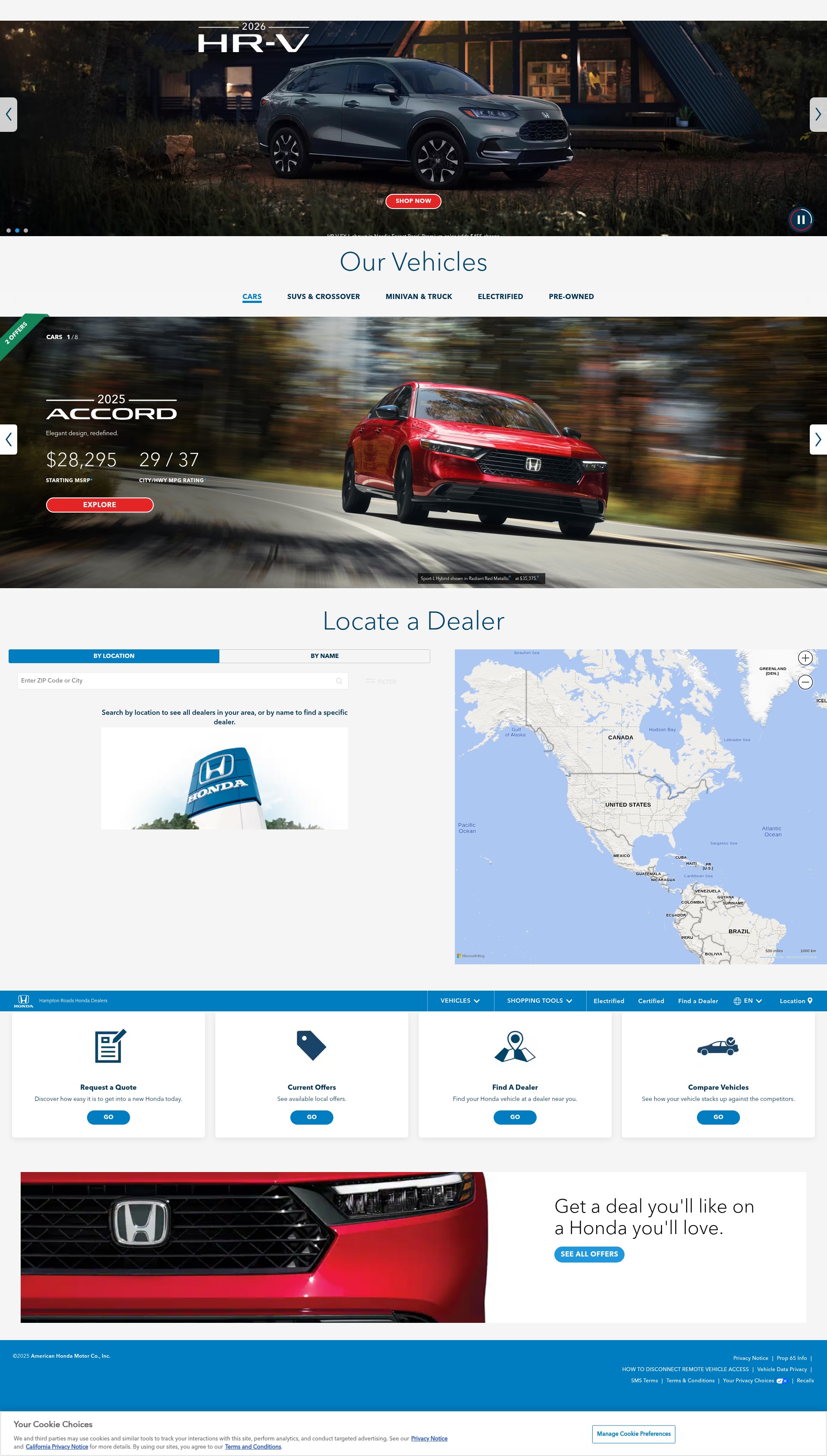 Screenshot of hamptonroads.hondadealers.com