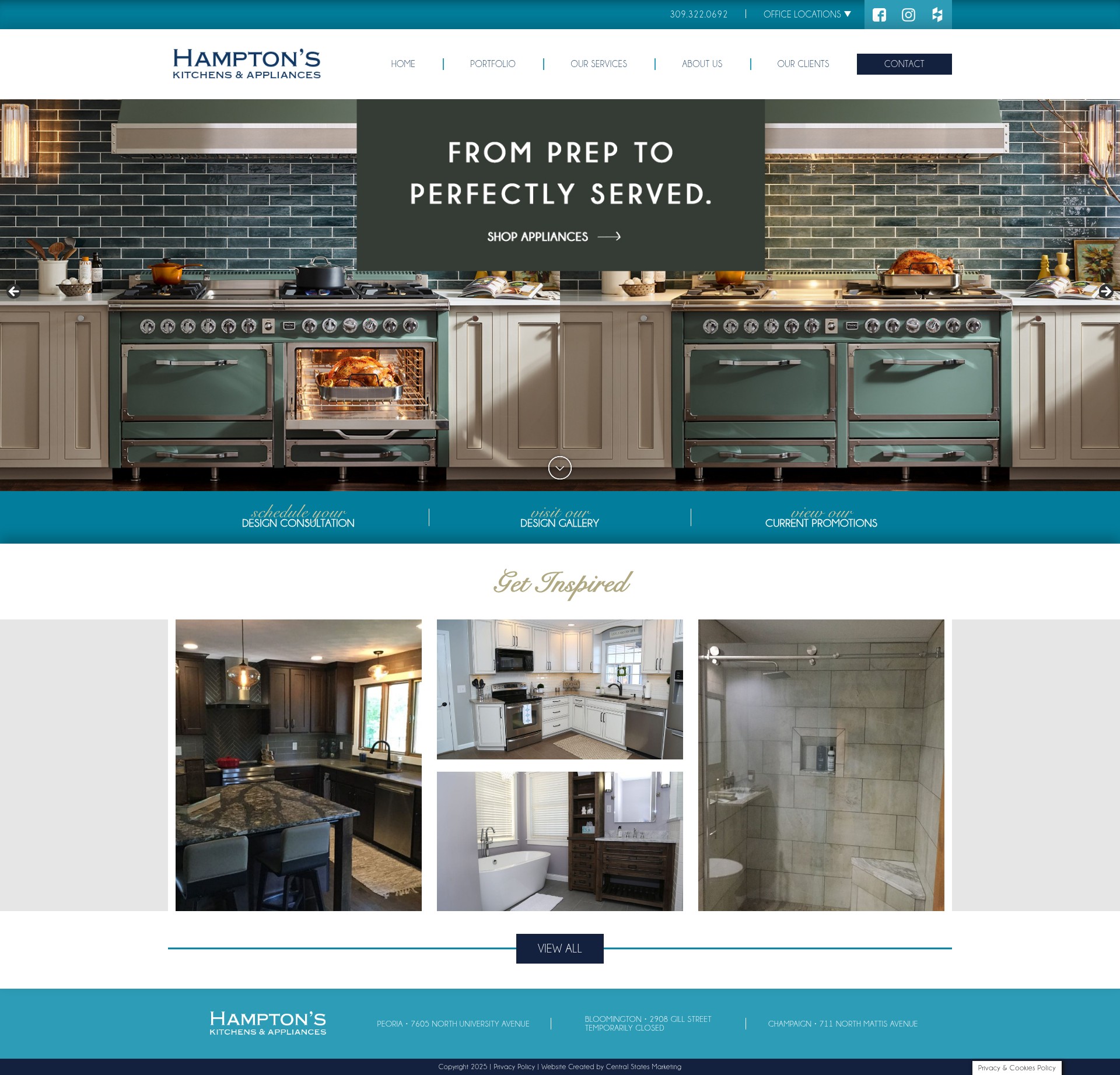 Screenshot of hamptonsshowrooms.com