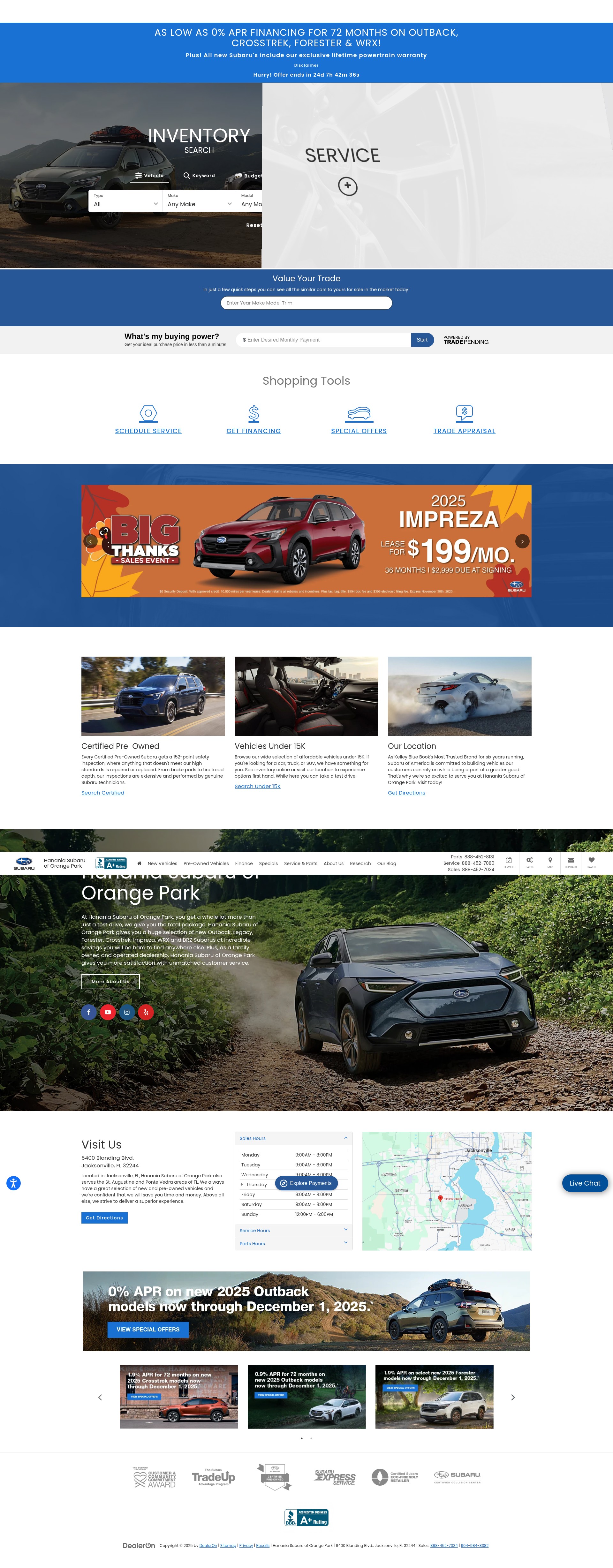 Screenshot of hananiasubaru.com