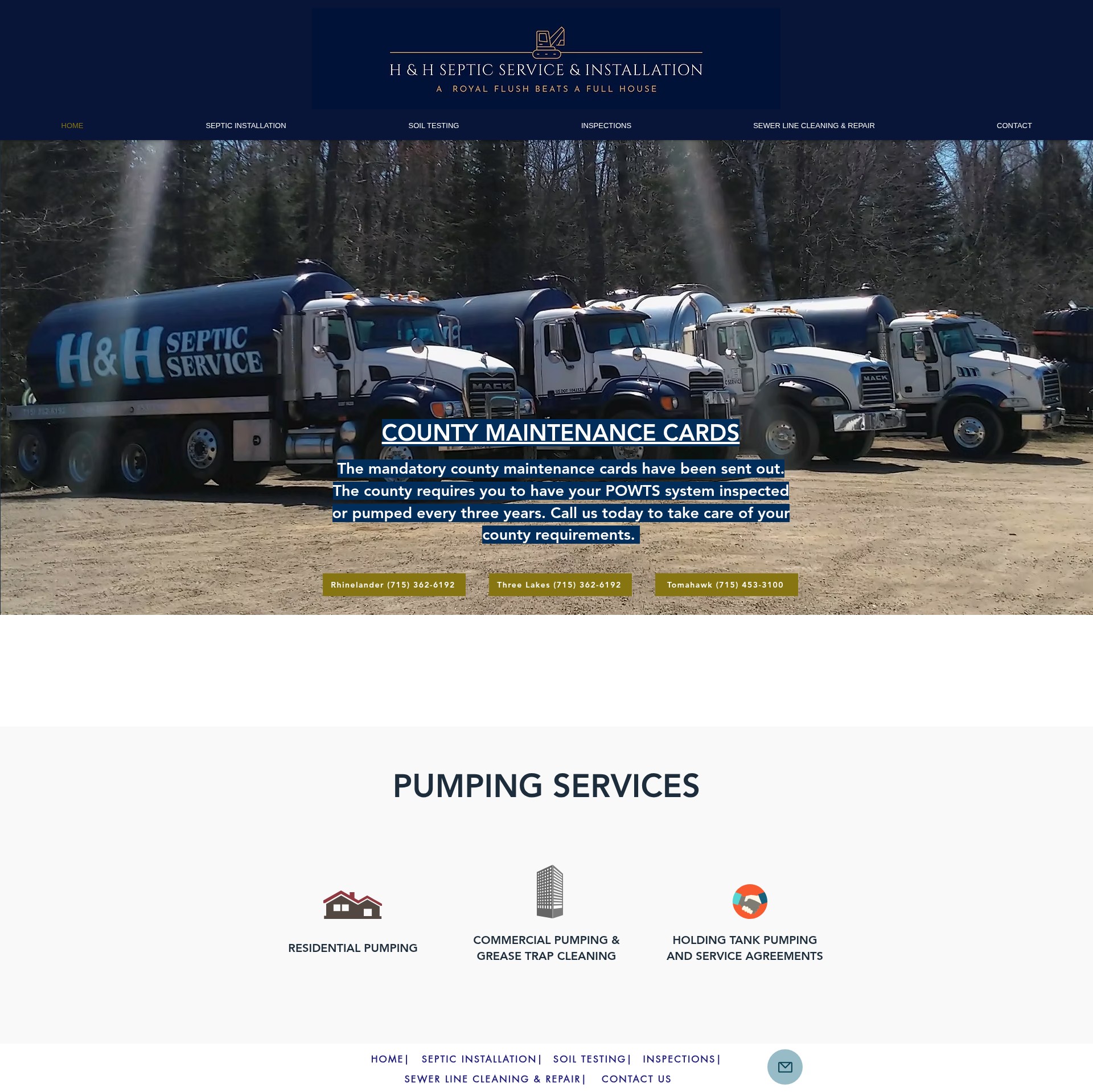Screenshot of handhsepticservice.com